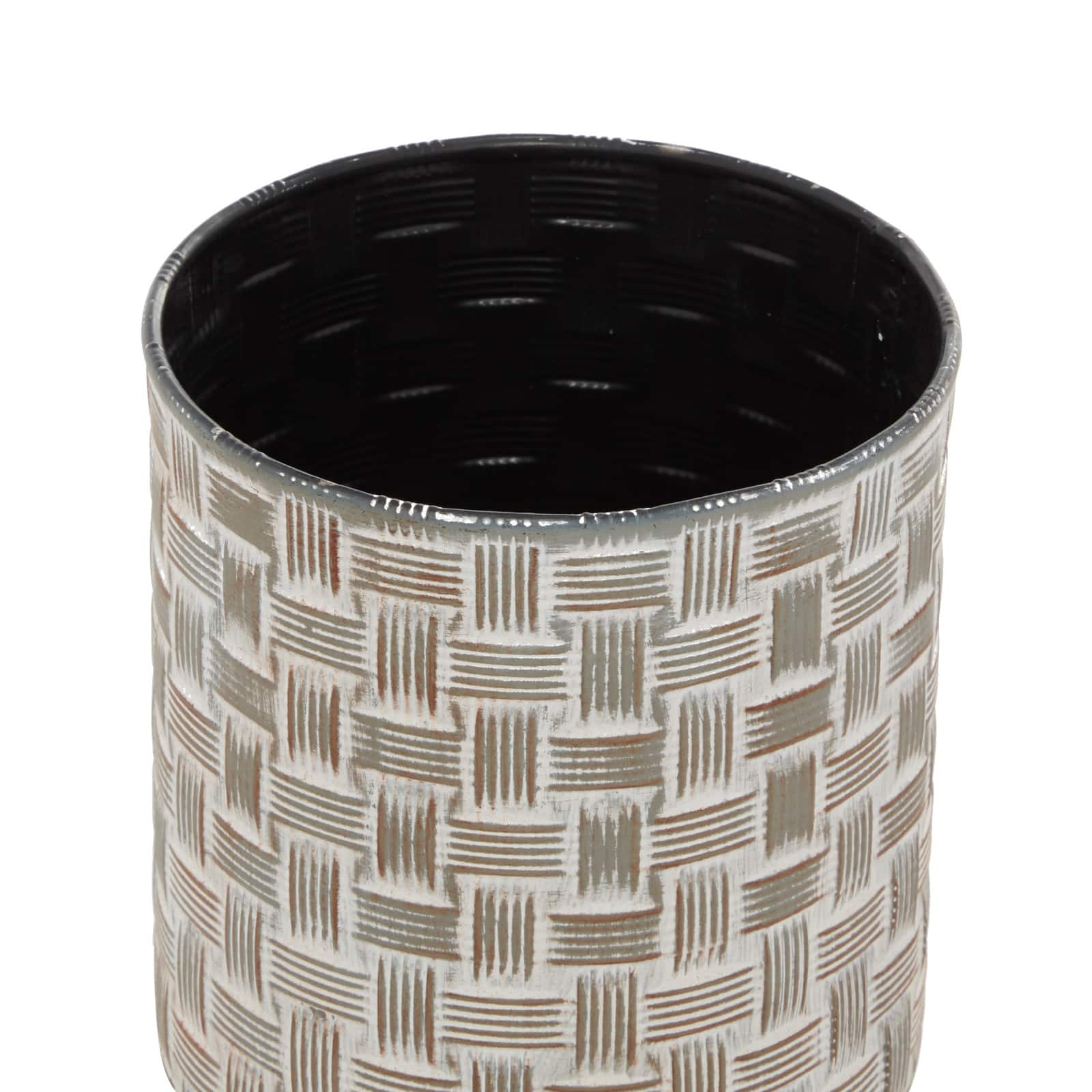 Brown Metal Decorative Cylinder Jar Set
