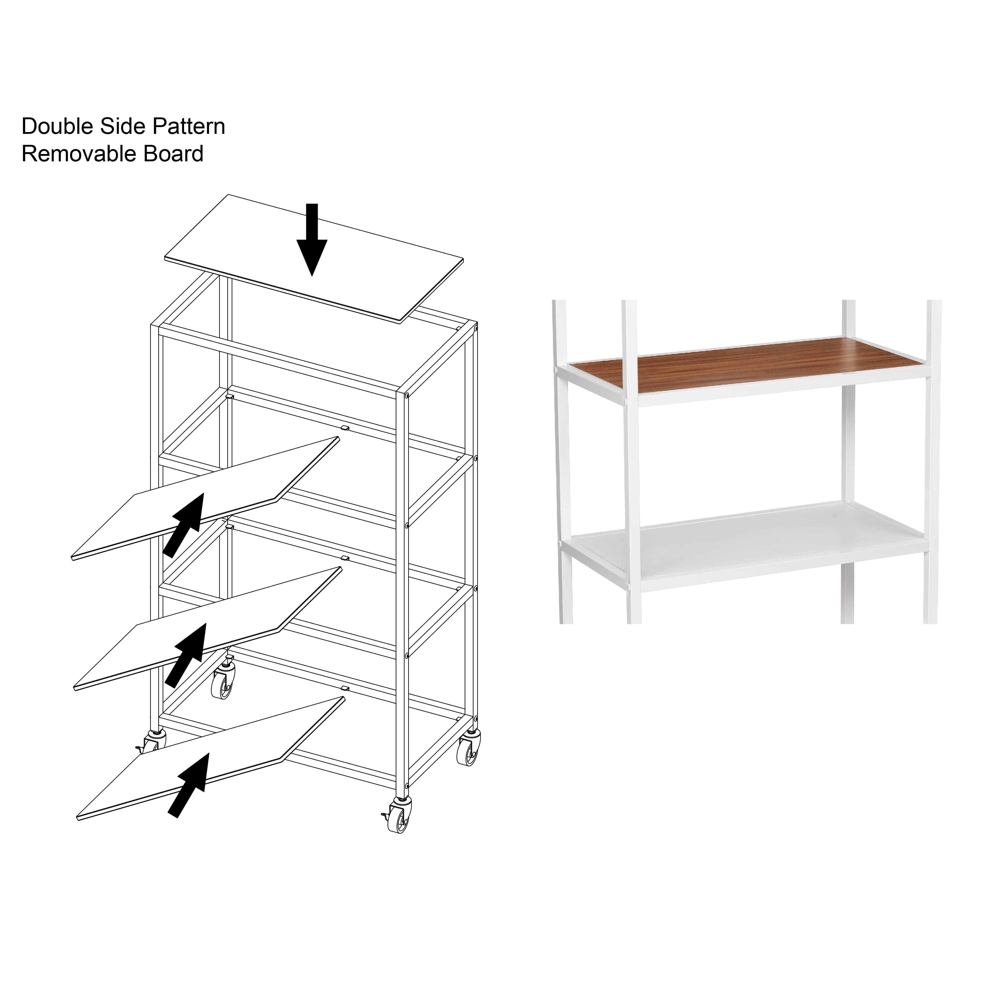 White Heights 4-Tier Rolling Cart by Simply Tidy®