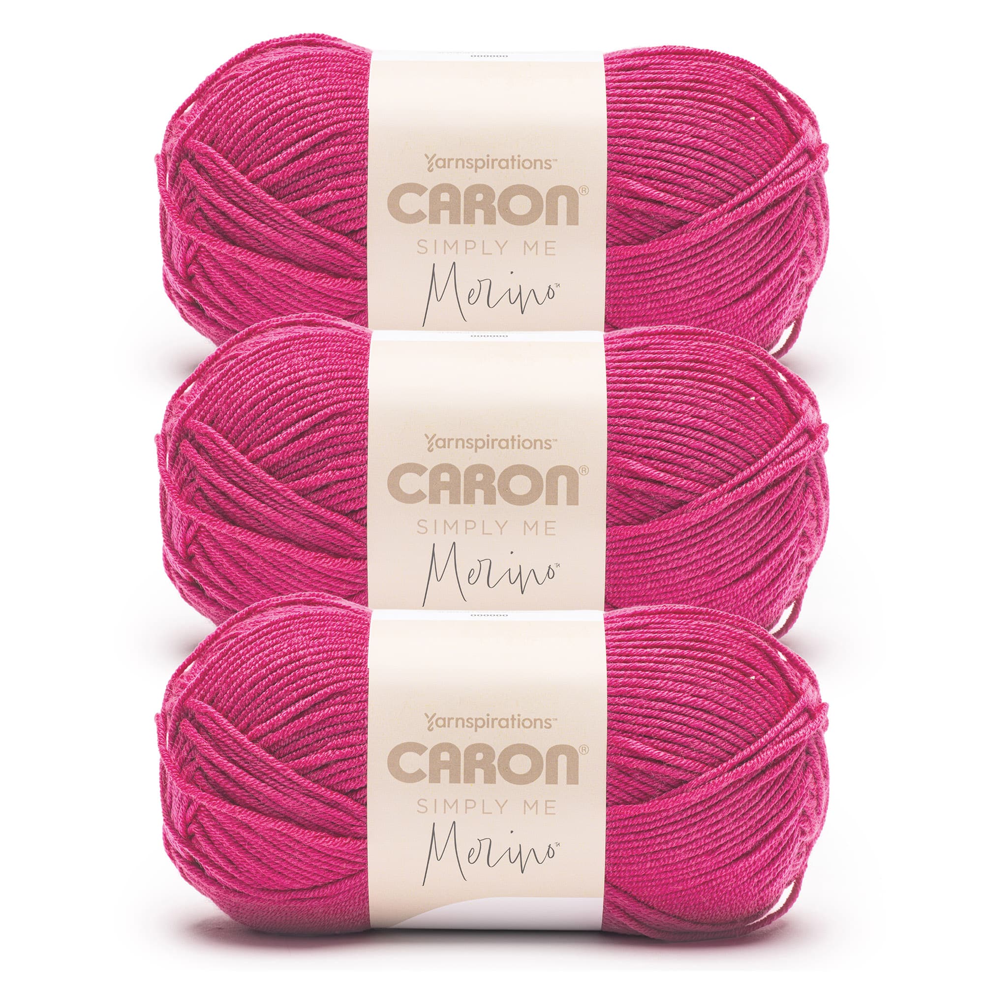 3 Pack Caron® Simply Me Merino™ Yarn, Color: Shocking Pink | Michaels