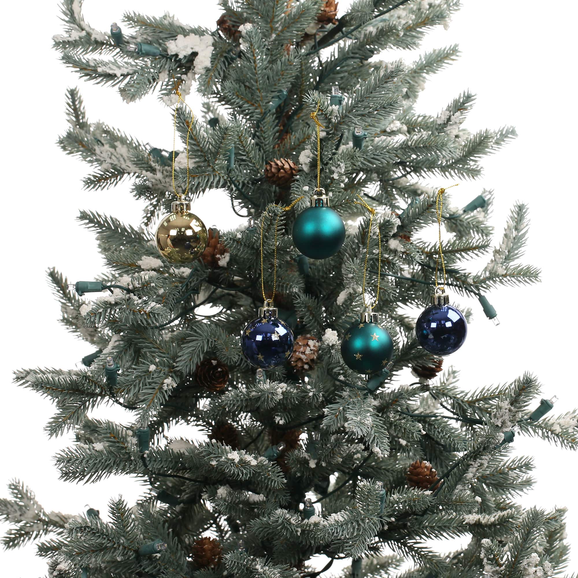 7 Pack 40mm Starry Shatterproof Ball Ornaments by Ashland®