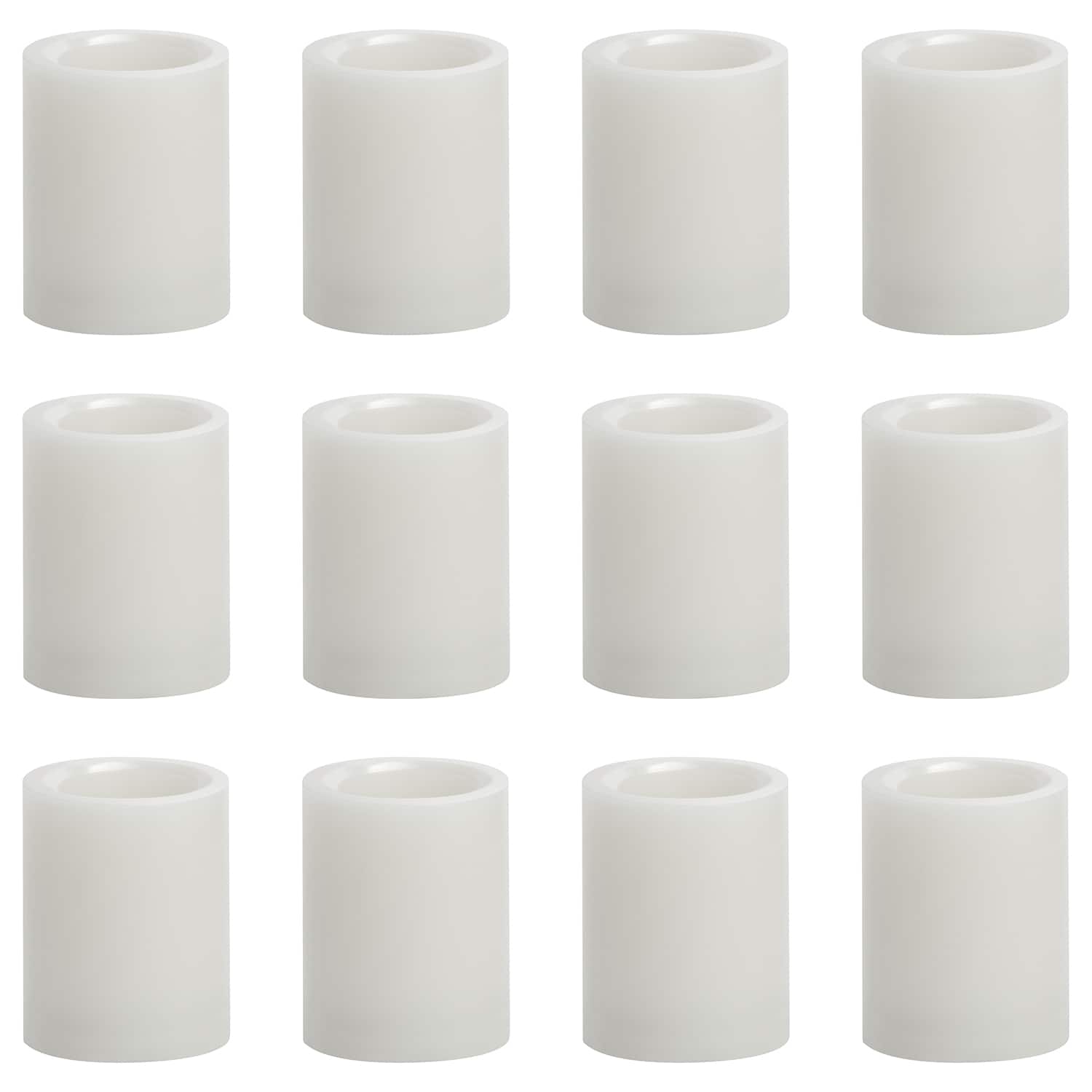 12 Pack: 3" x 4" White LED Pillar Candle by Ashland®