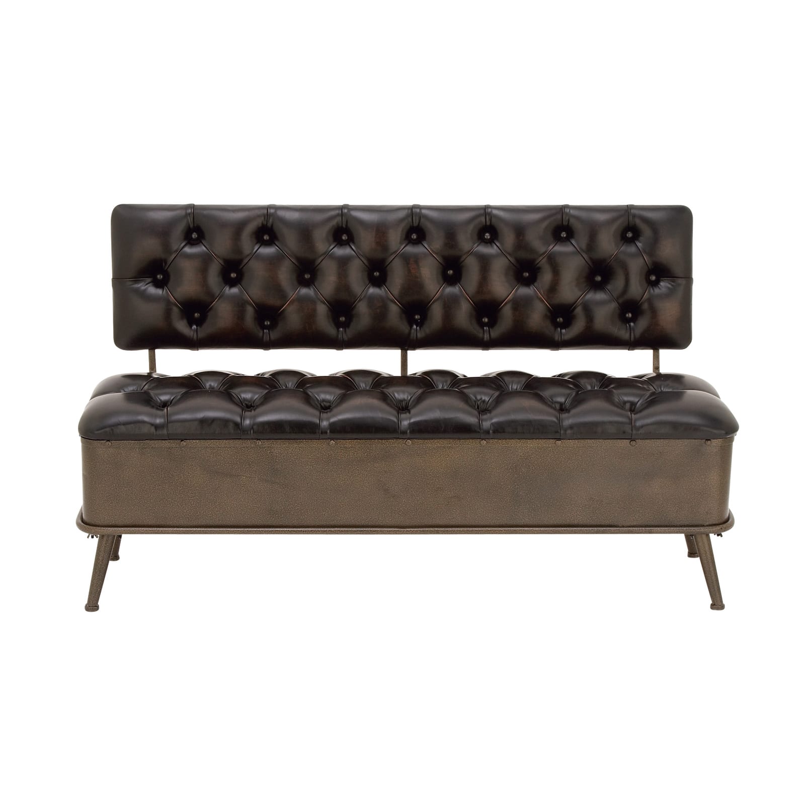 Black Iron Industrial Bench