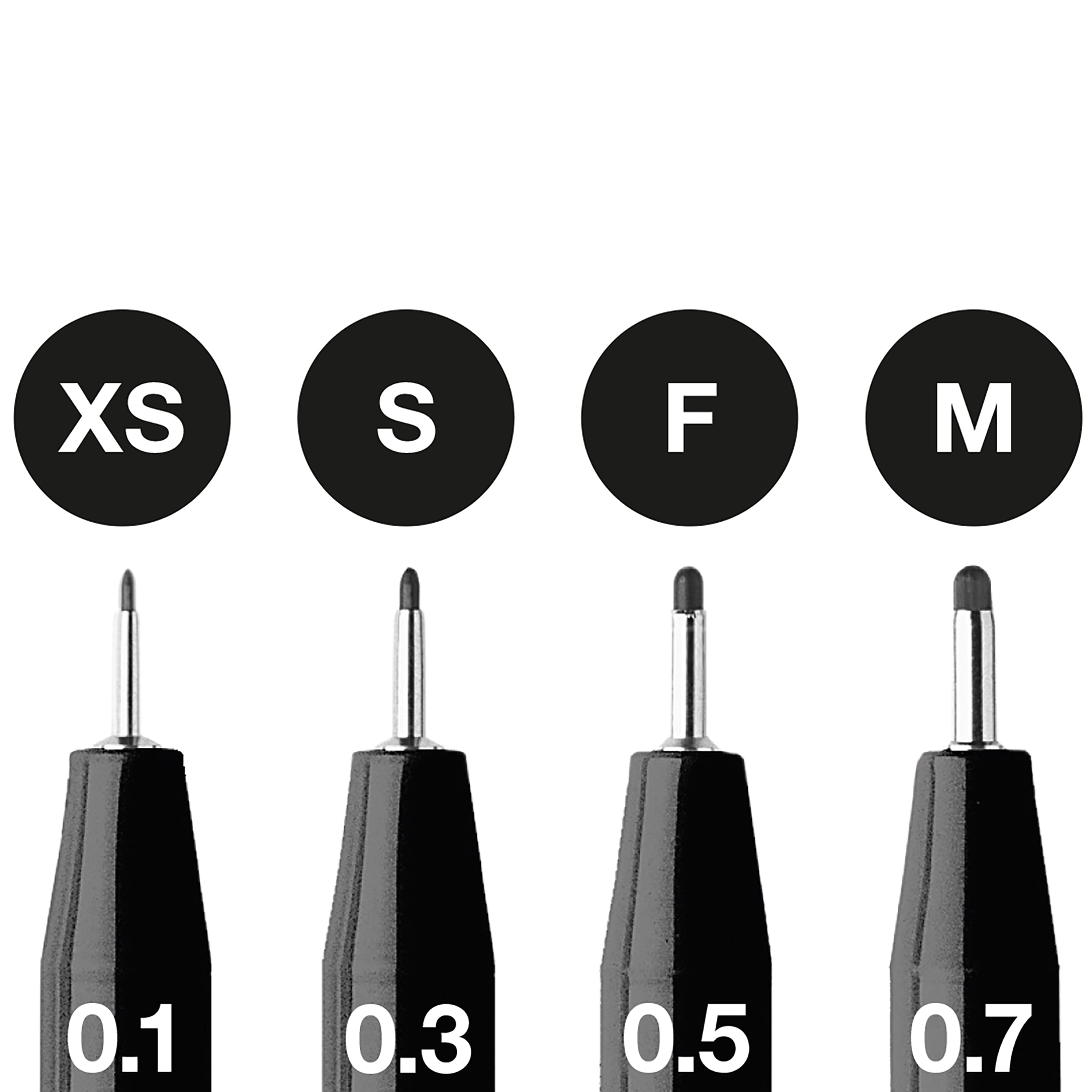 Faber-Castell® PITT® 0.1mm-0.7mm Black 4 Piece Artist Pen Set