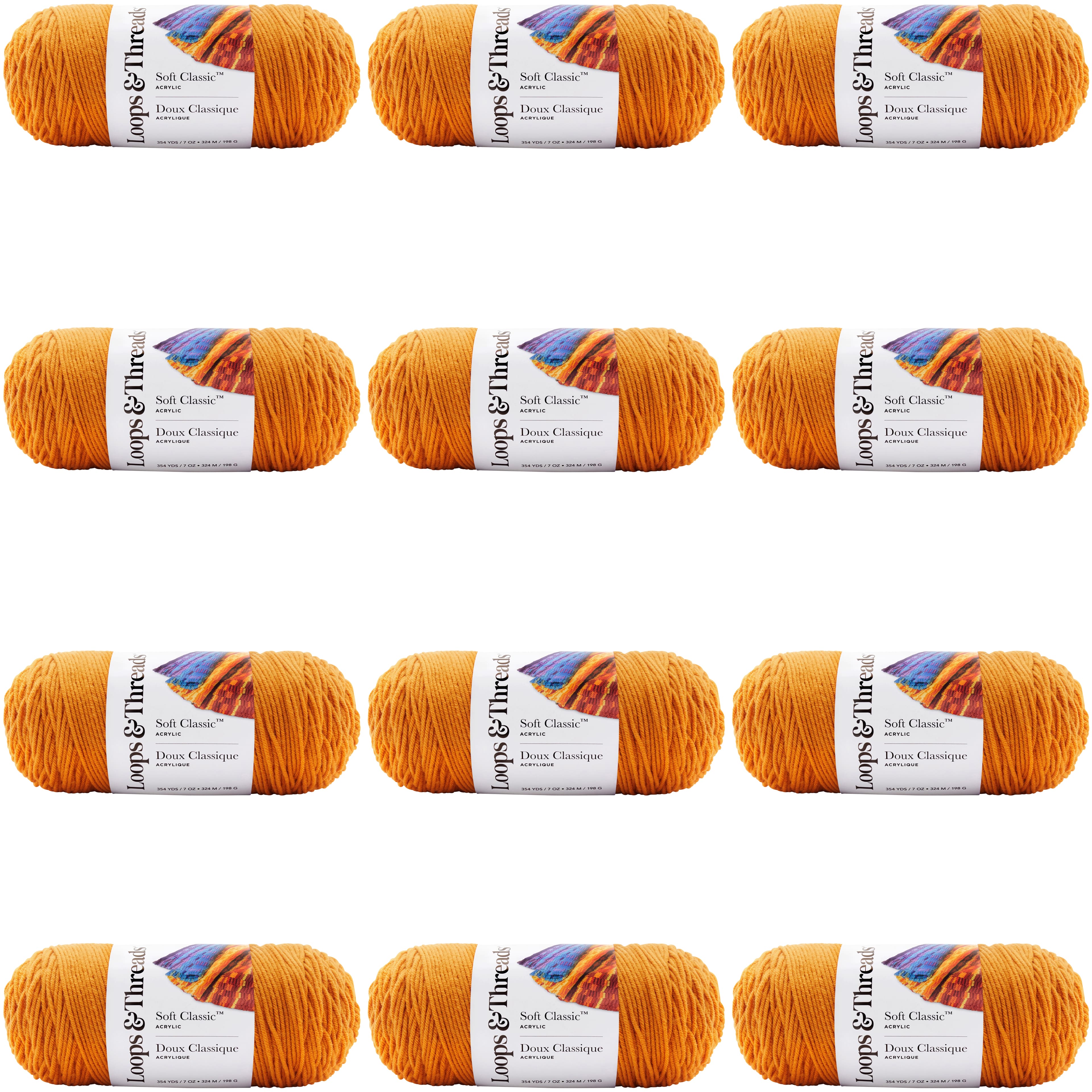 12 Pack: Soft Classic™ Solid Yarn by Loops & Threads®