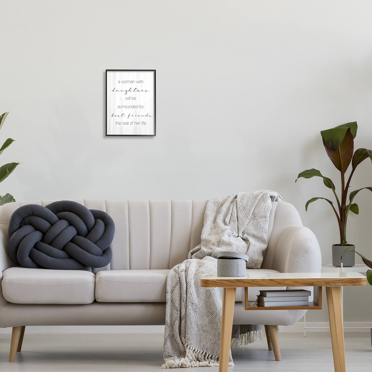 Stupell Industries Best Friend Daughters Birch Pattern Typography Phrase Framed Giclee Art