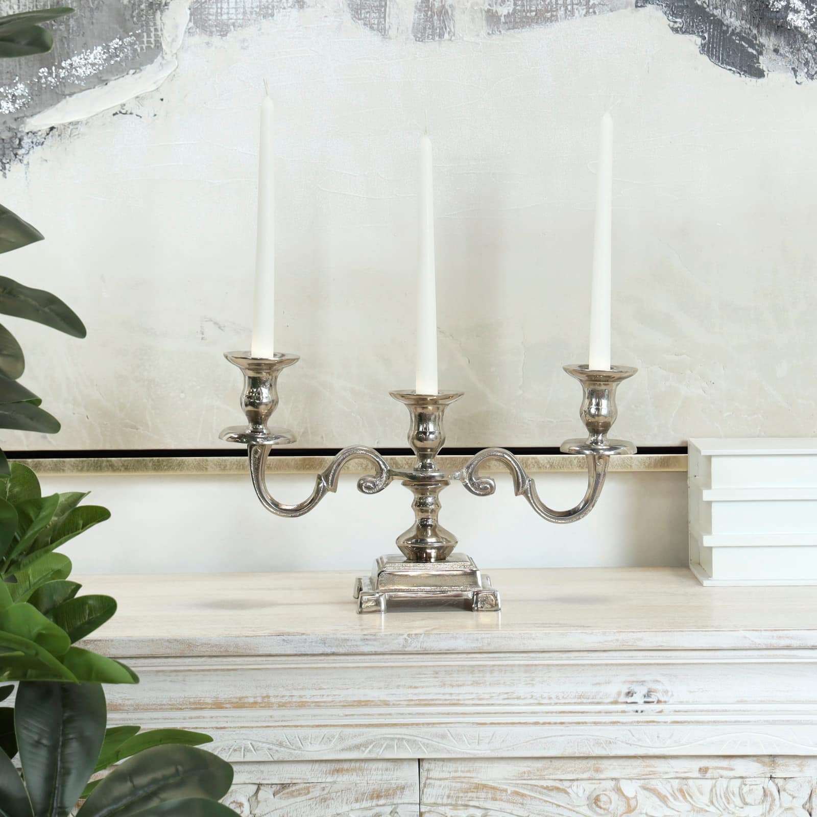 Aluminum Scrolled Candelabra
