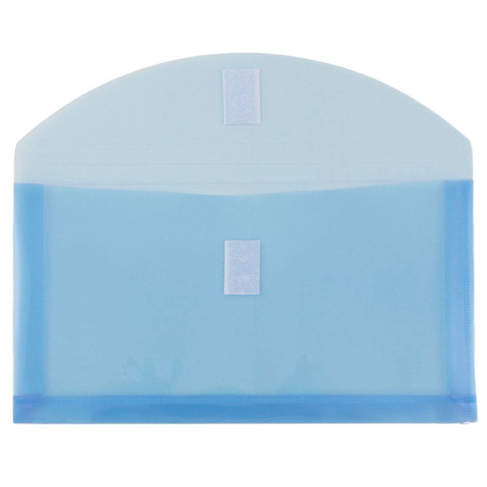JAM Paper 5.25" x 10" Plastic Hook & Loop Closure Envelopes