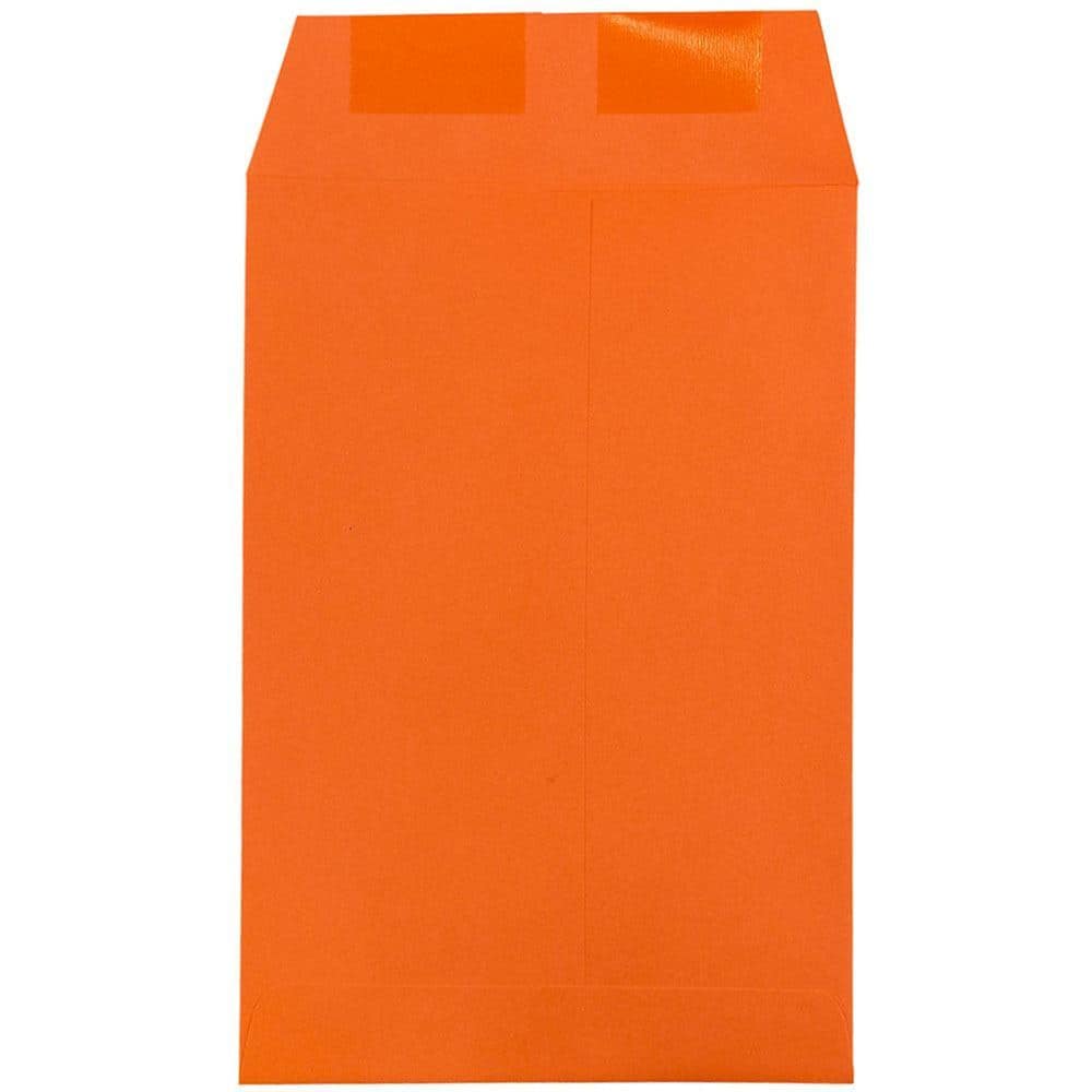 JAM Paper 6" x 9" Orange Recycled Open End Envelopes