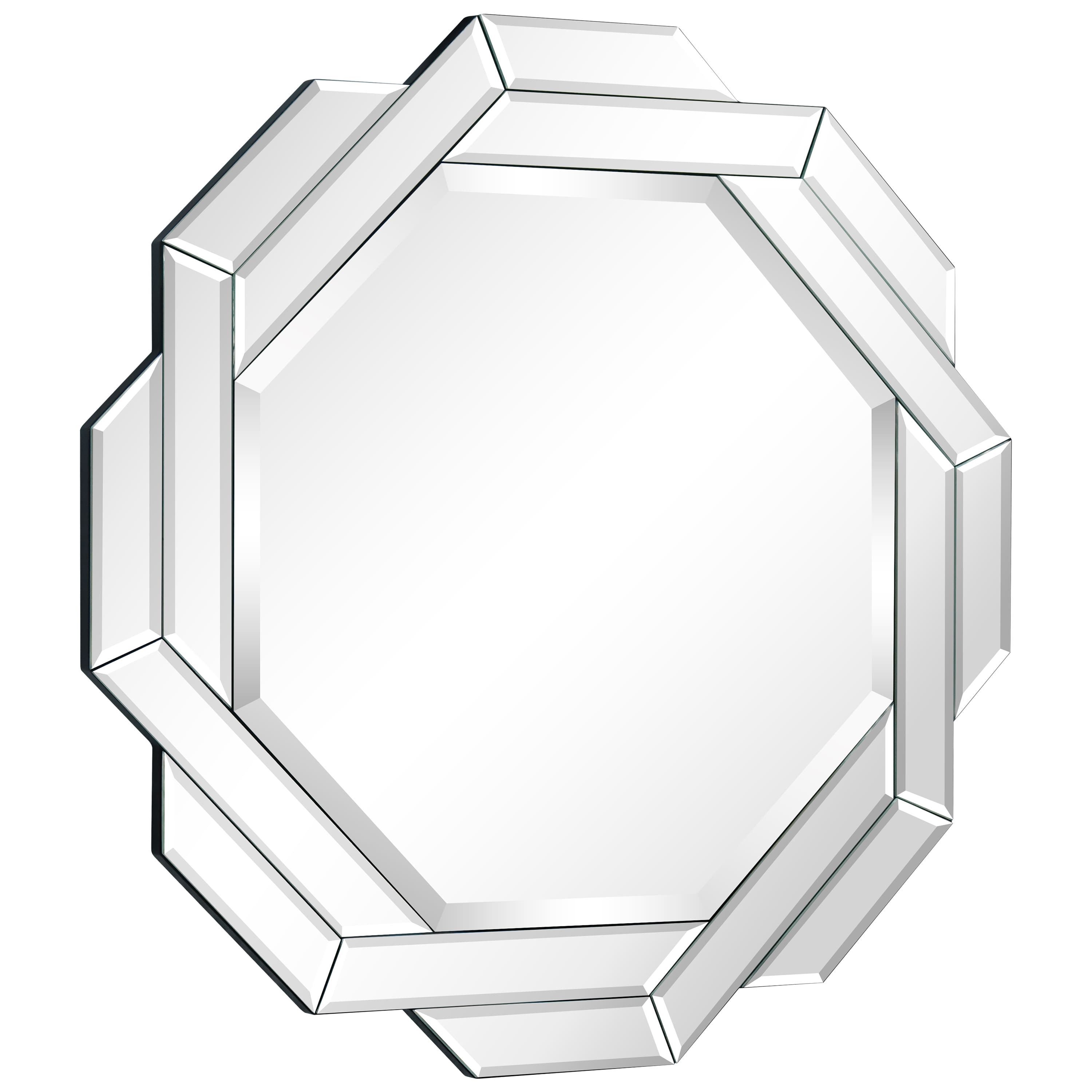 Empire Art Direct Interlaced Round Beveled Framed Wall Mirror