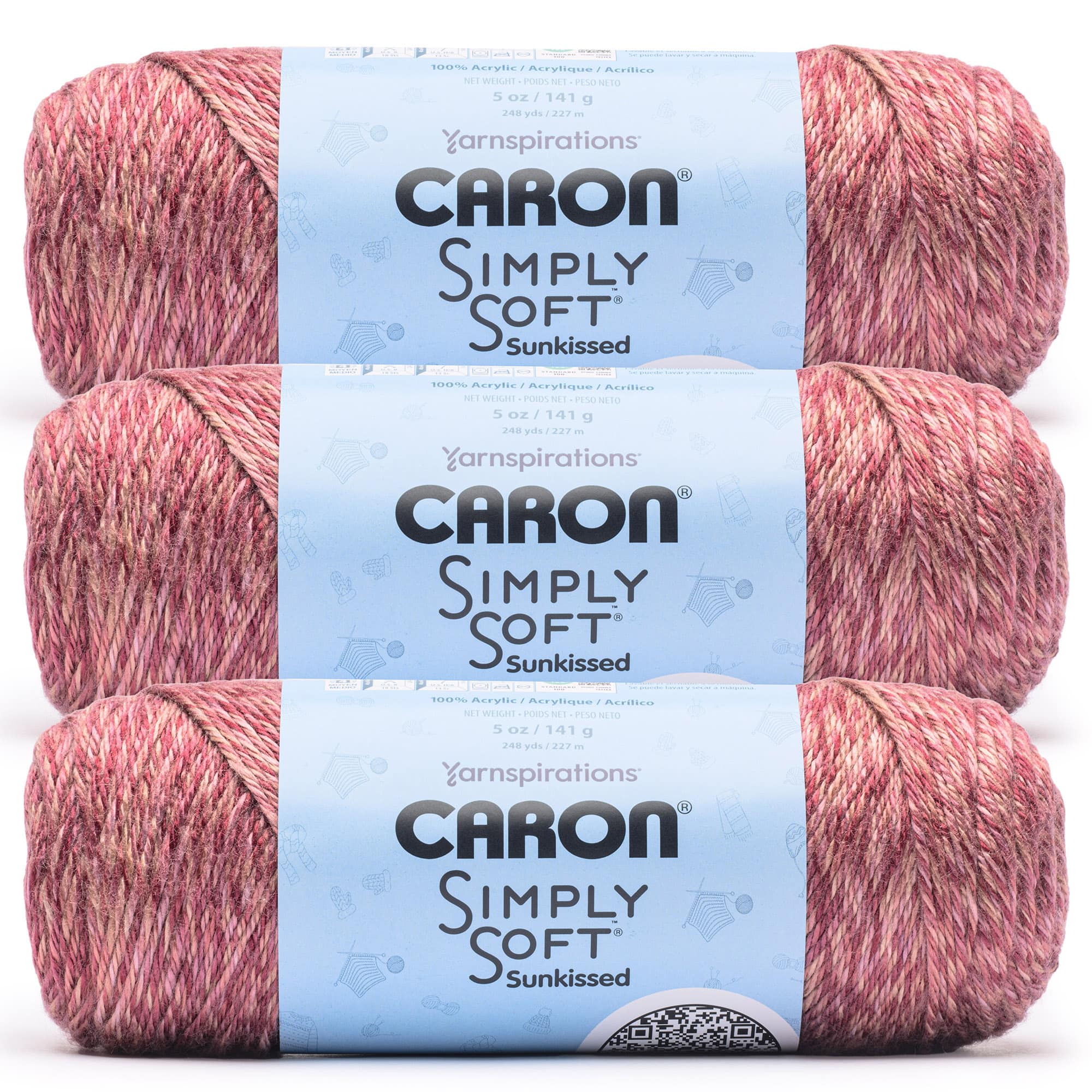 3 Pack Caron® Simply Soft Sunkissed™ Tonal Yarn