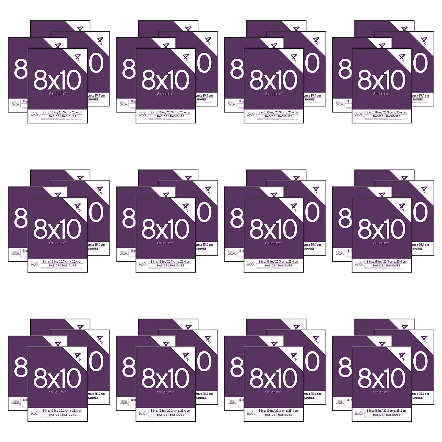 12 Packs: 4 ct. (48 total) Black 8" x 10" Frame, Basics by Studio Décor®