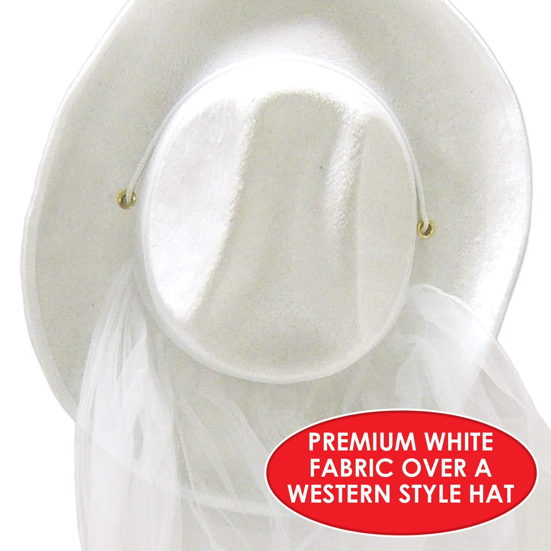 Beistle White Western Bride's Hat