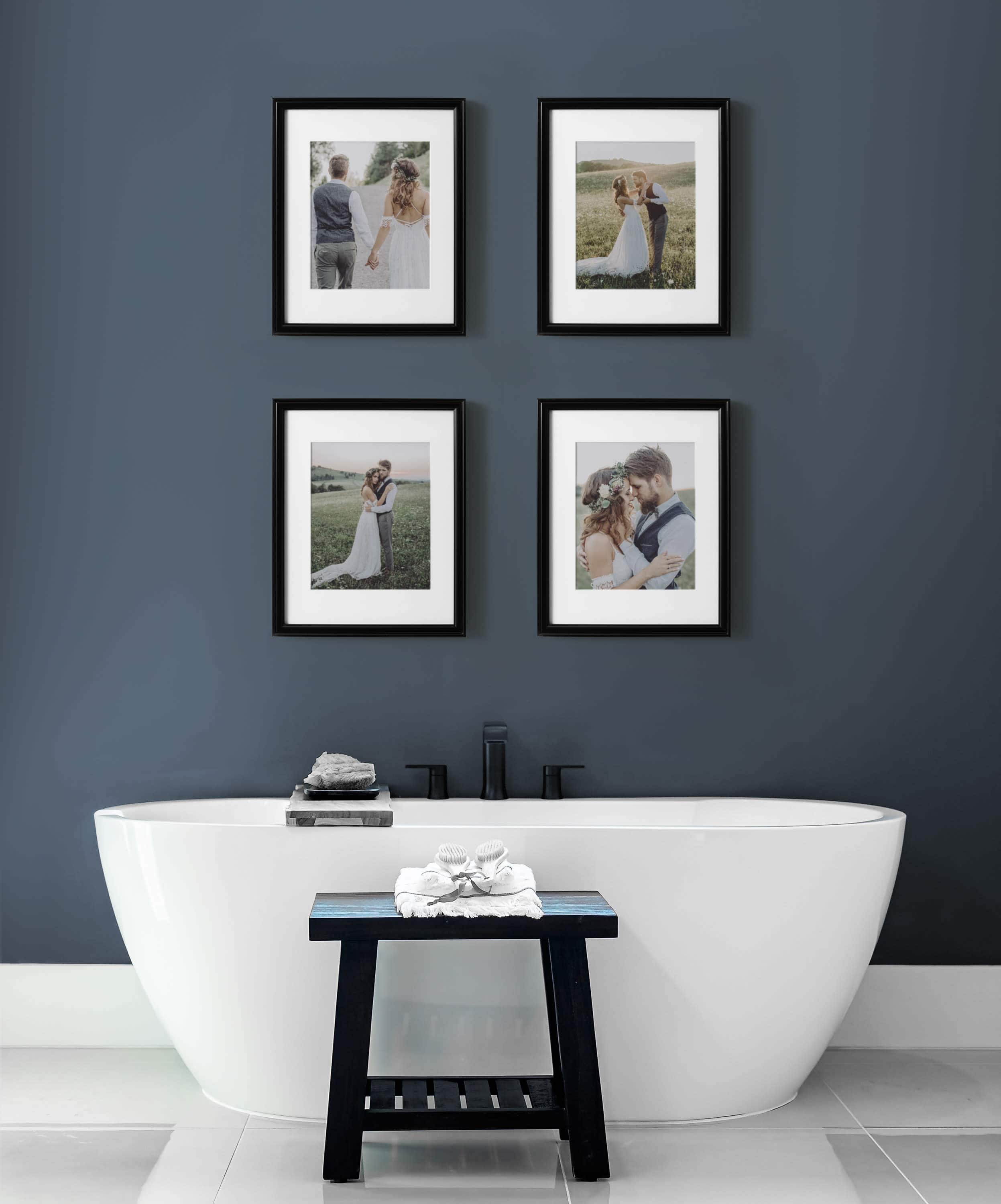 Kate and Laurel 11" x 14" Adlynn Photo Frame 8" x 10" with Mat