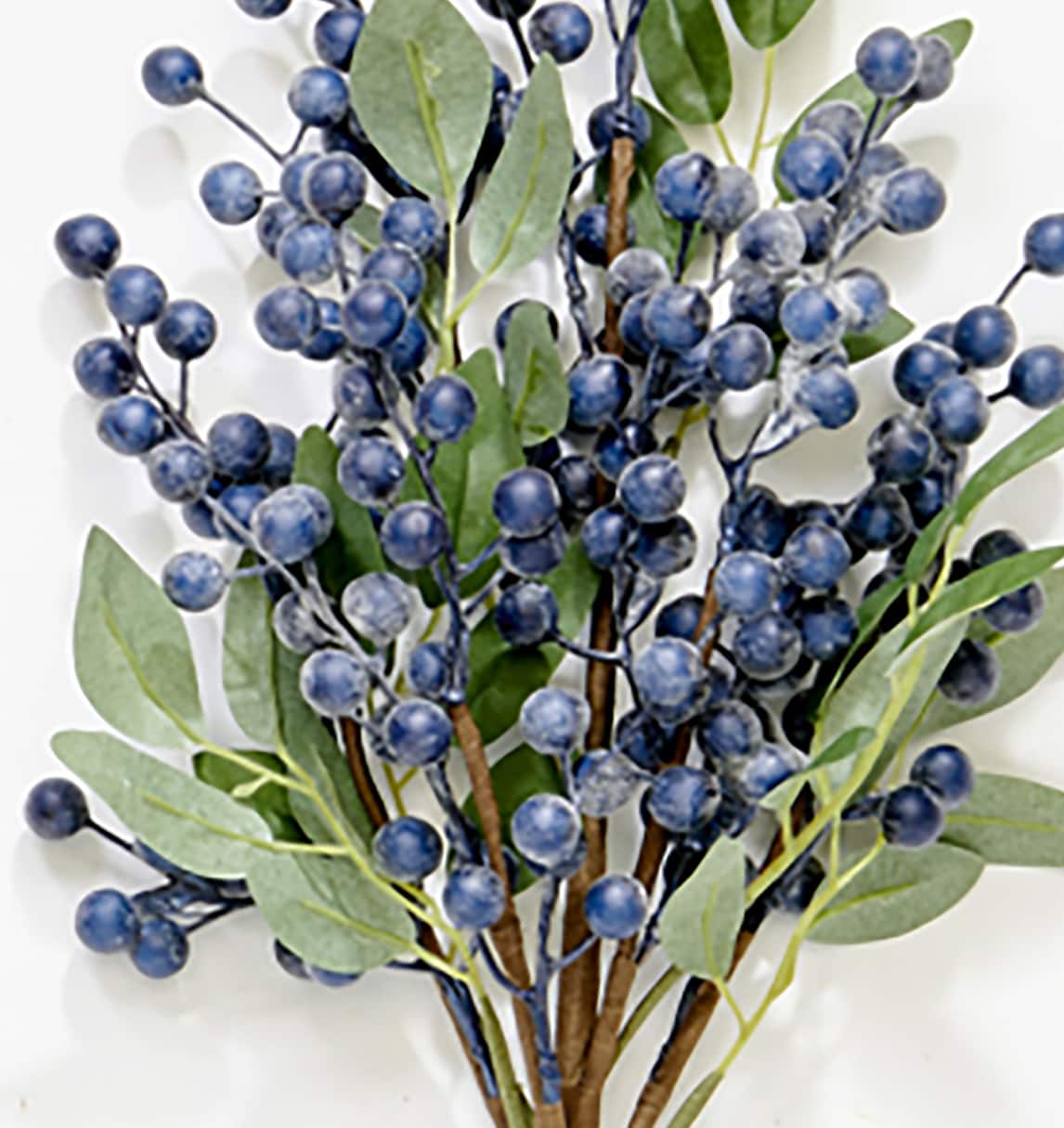 21" Artificial Blueberries & Green Leaves Spray