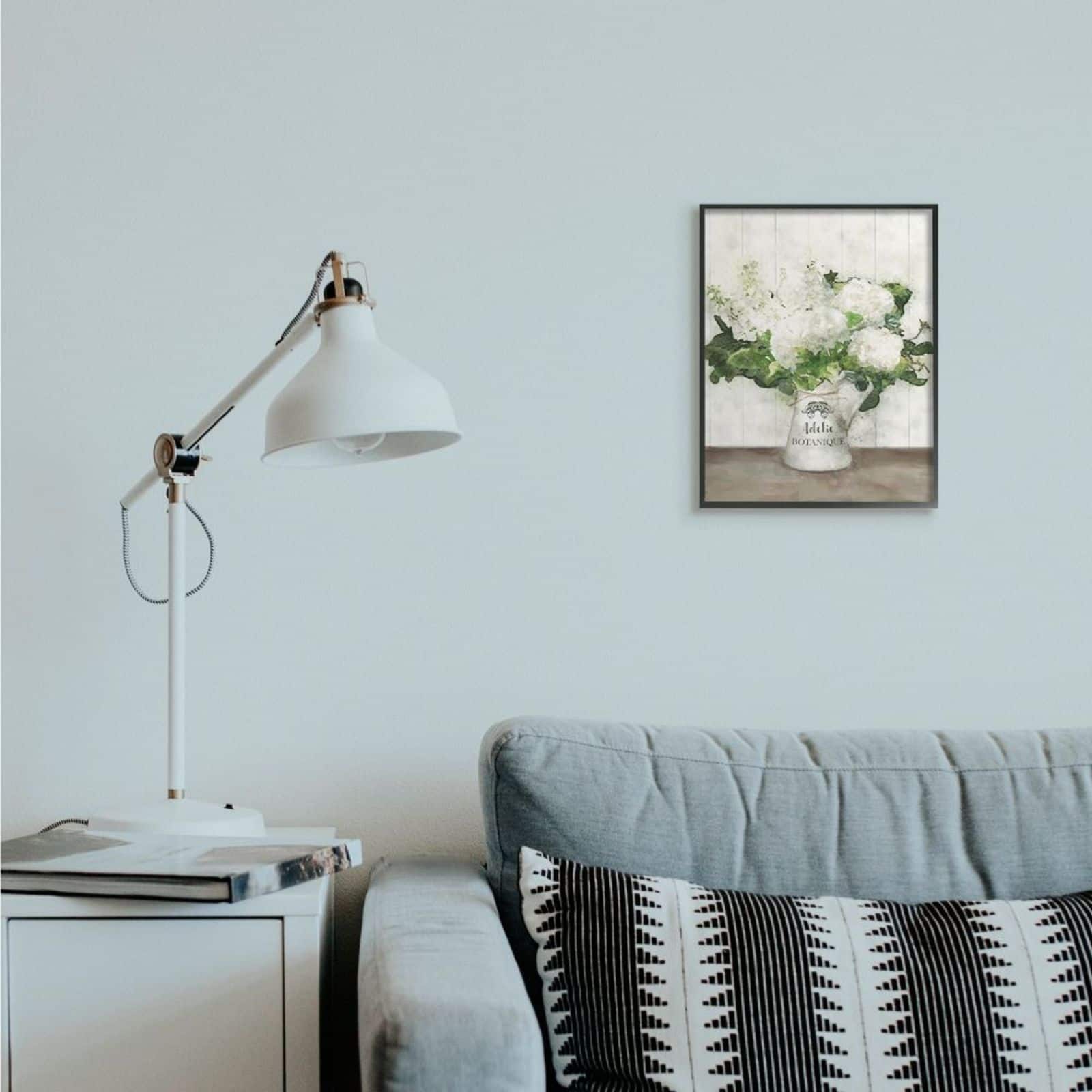 Stupell Industries White Florals in Antique Milk Pitcher with Frame Wall Accent