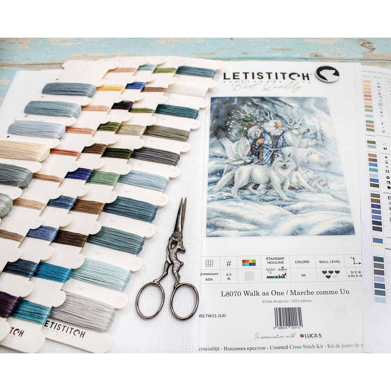 LetiStitch Walk as One Counted Cross Stitch Kit