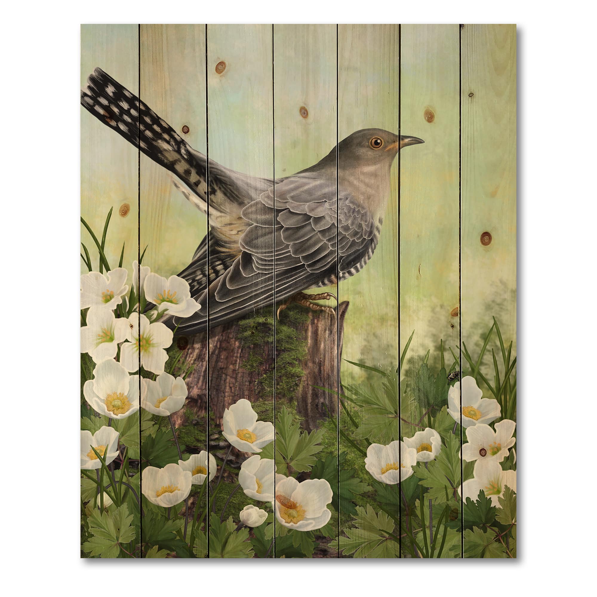 Designart - Cuckoo Bird On An Old Stump