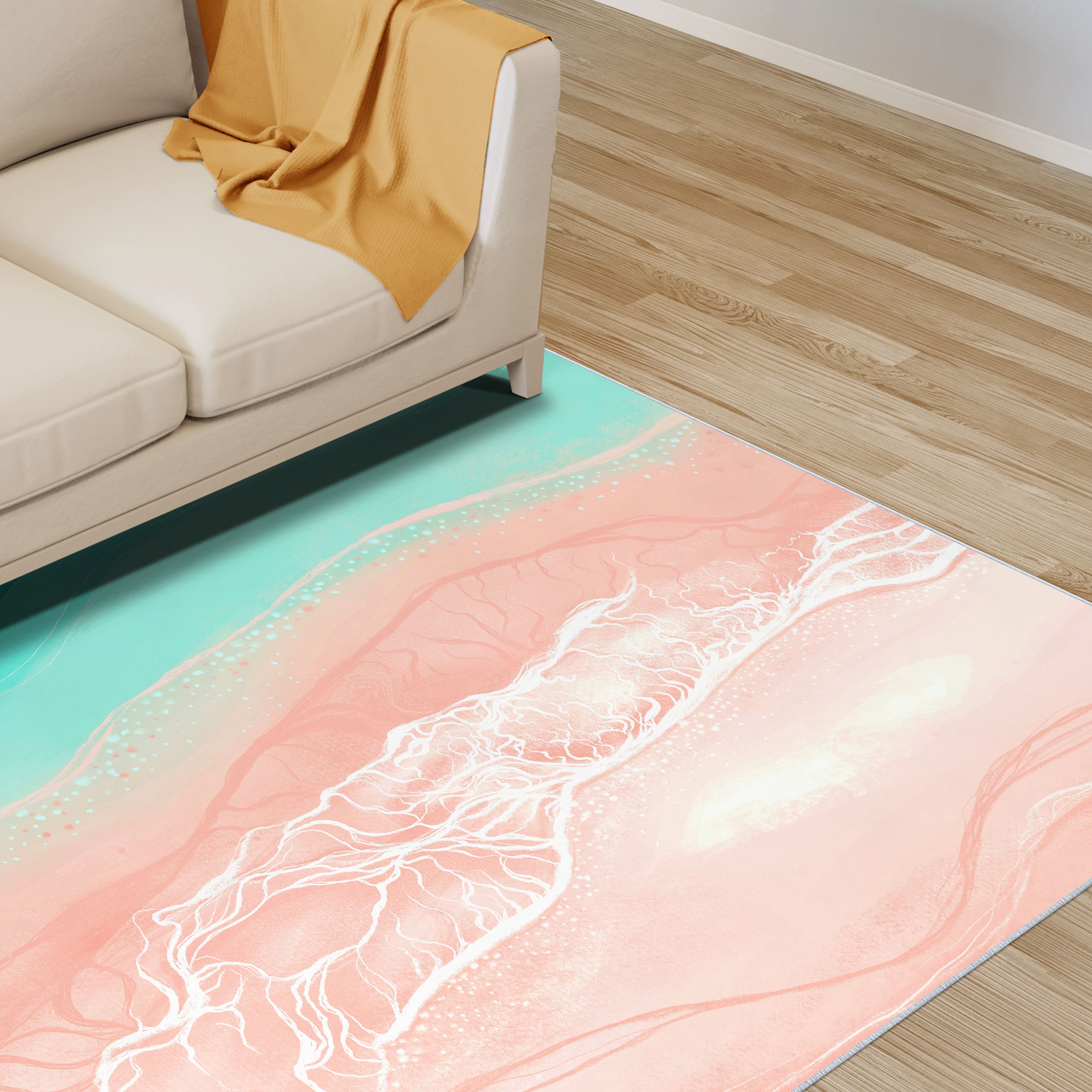 Empire Art Direct 5ft. x 7.5ft. Ethereal Shore I Tapis D'Art Washable Area Rug