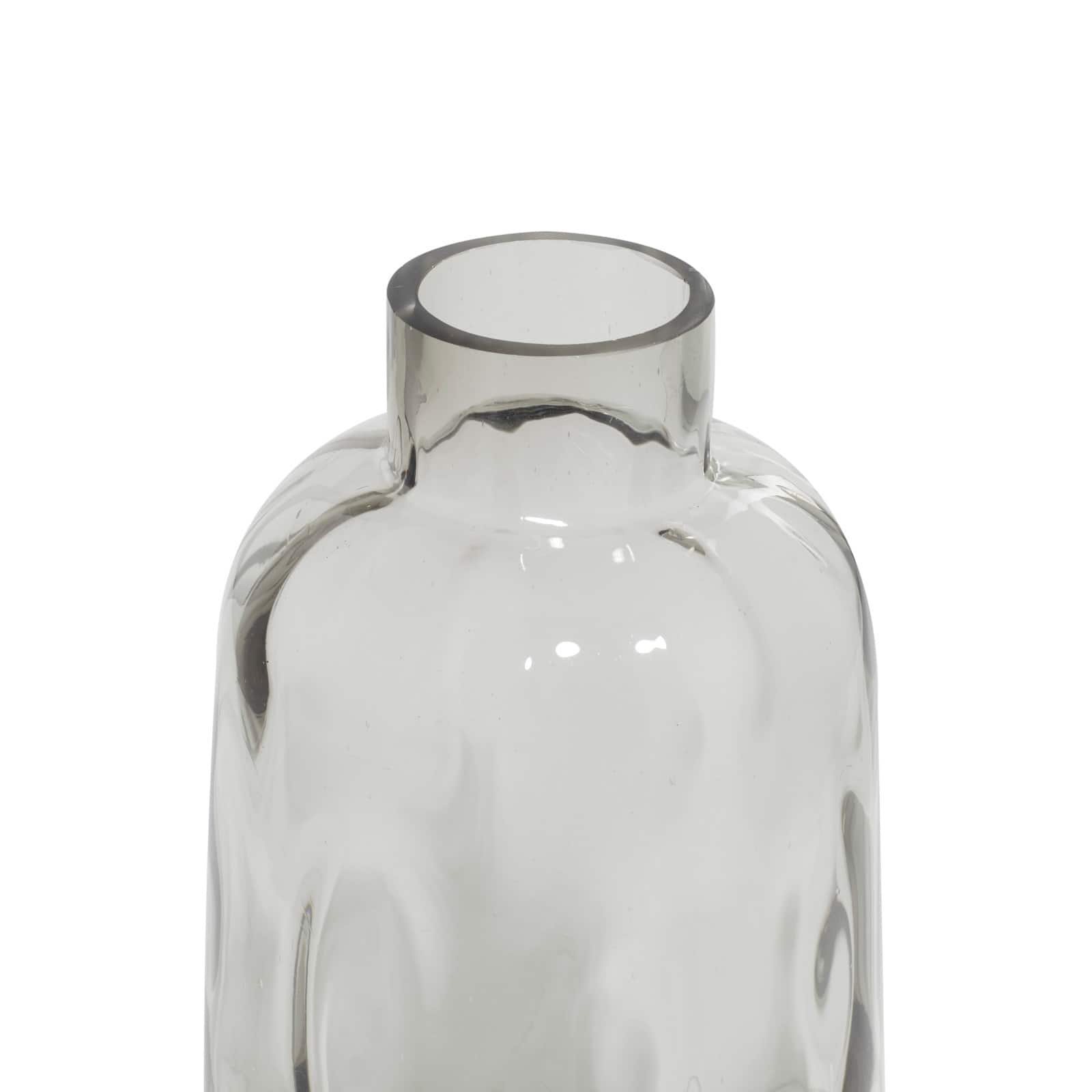15" Gray Coastal Glass Vase
