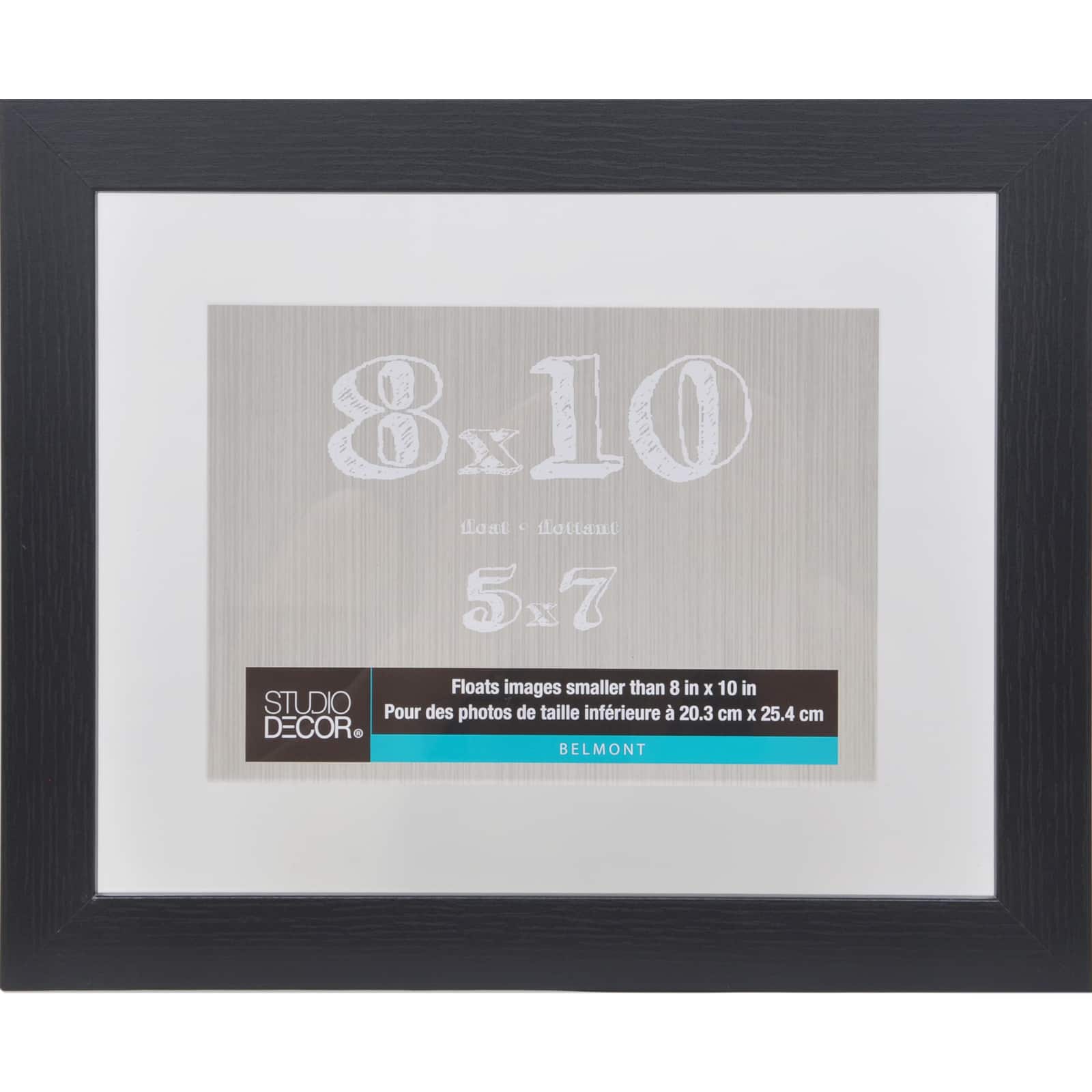 8 Pack: Black 8" x 10" Float Frame, Belmont by Studio Décor®