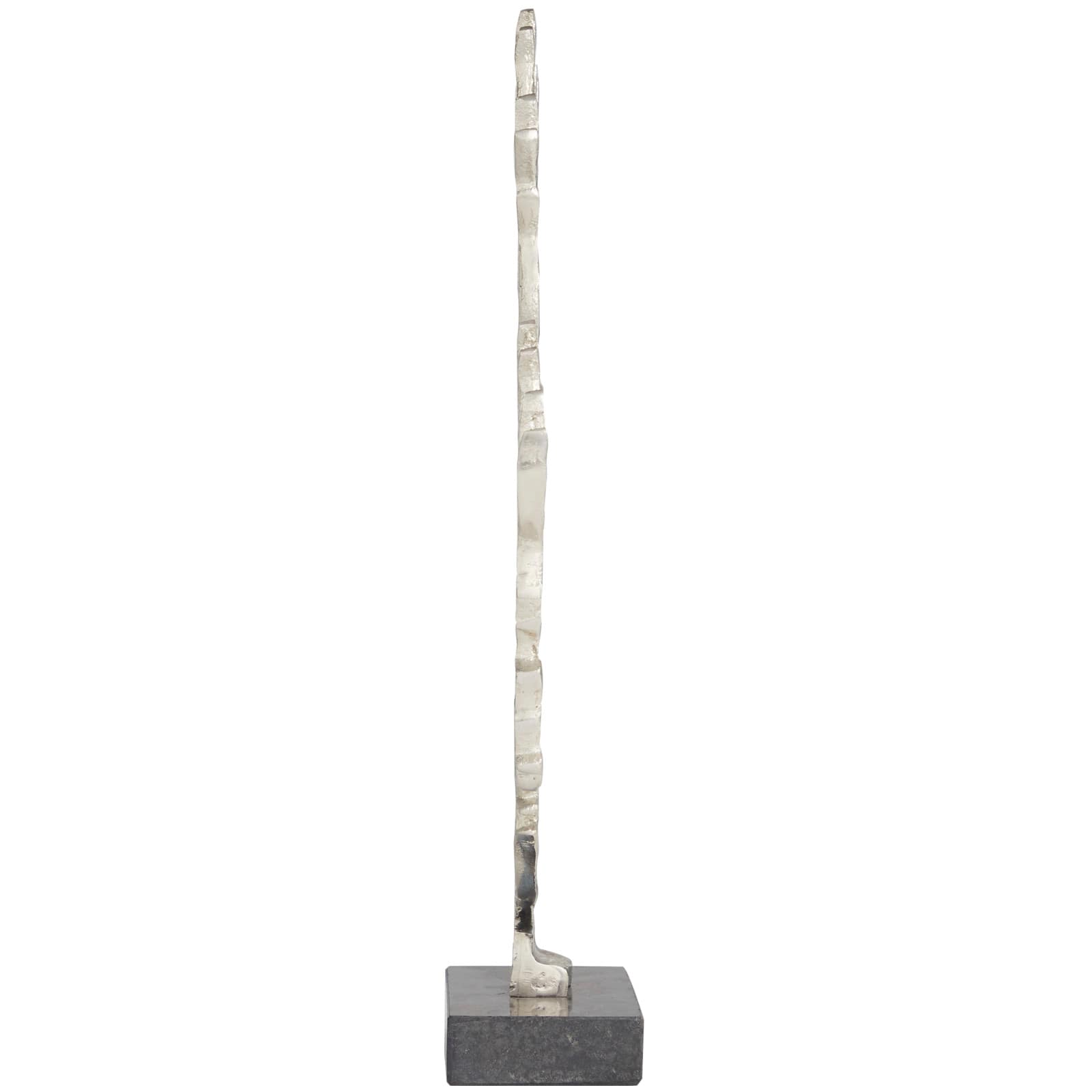 17" Silver Aluminum Coastal Coral Sculpture