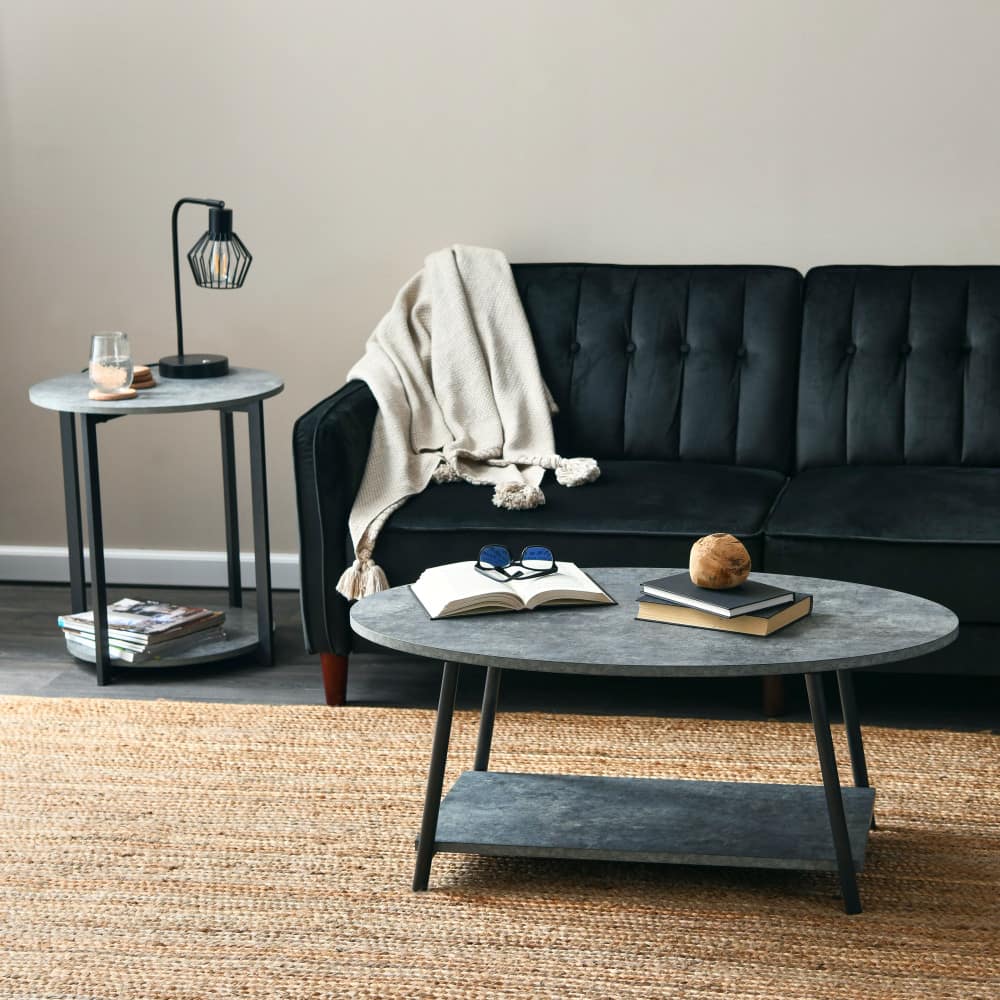 Household Essentials 39" Jamestown Oval Coffee Table
