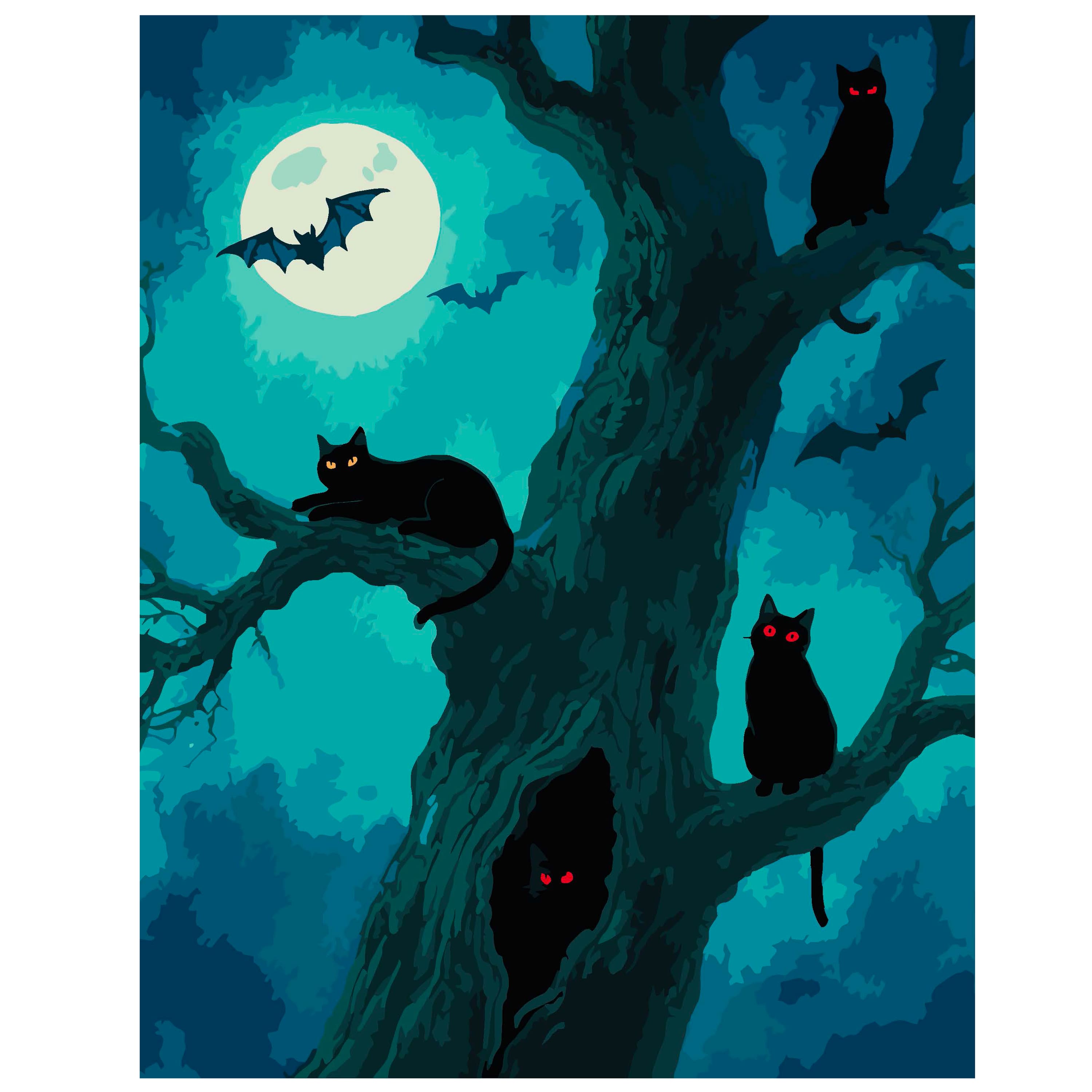 11" x 14" Cats in a Tree Paint-by-Number Kit by Artist's Loft®