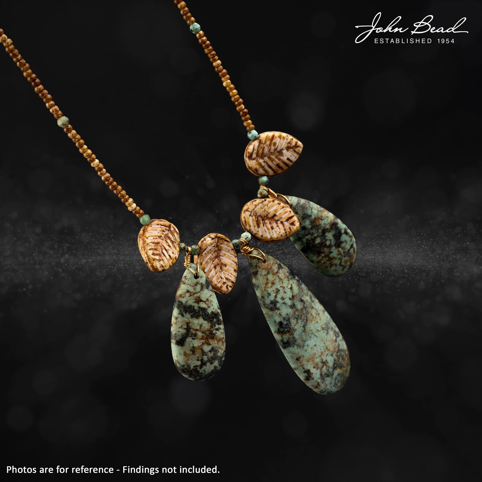 John Bead Earth’s Jewels Imperial Jasper Teardrop Pendant Slices, 2ct.