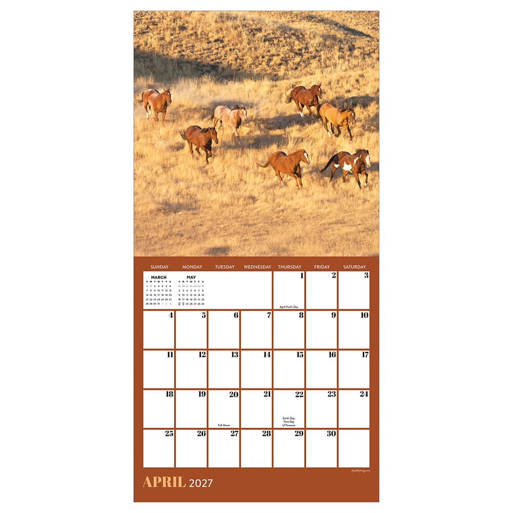 2027 Horses Mini Calendar