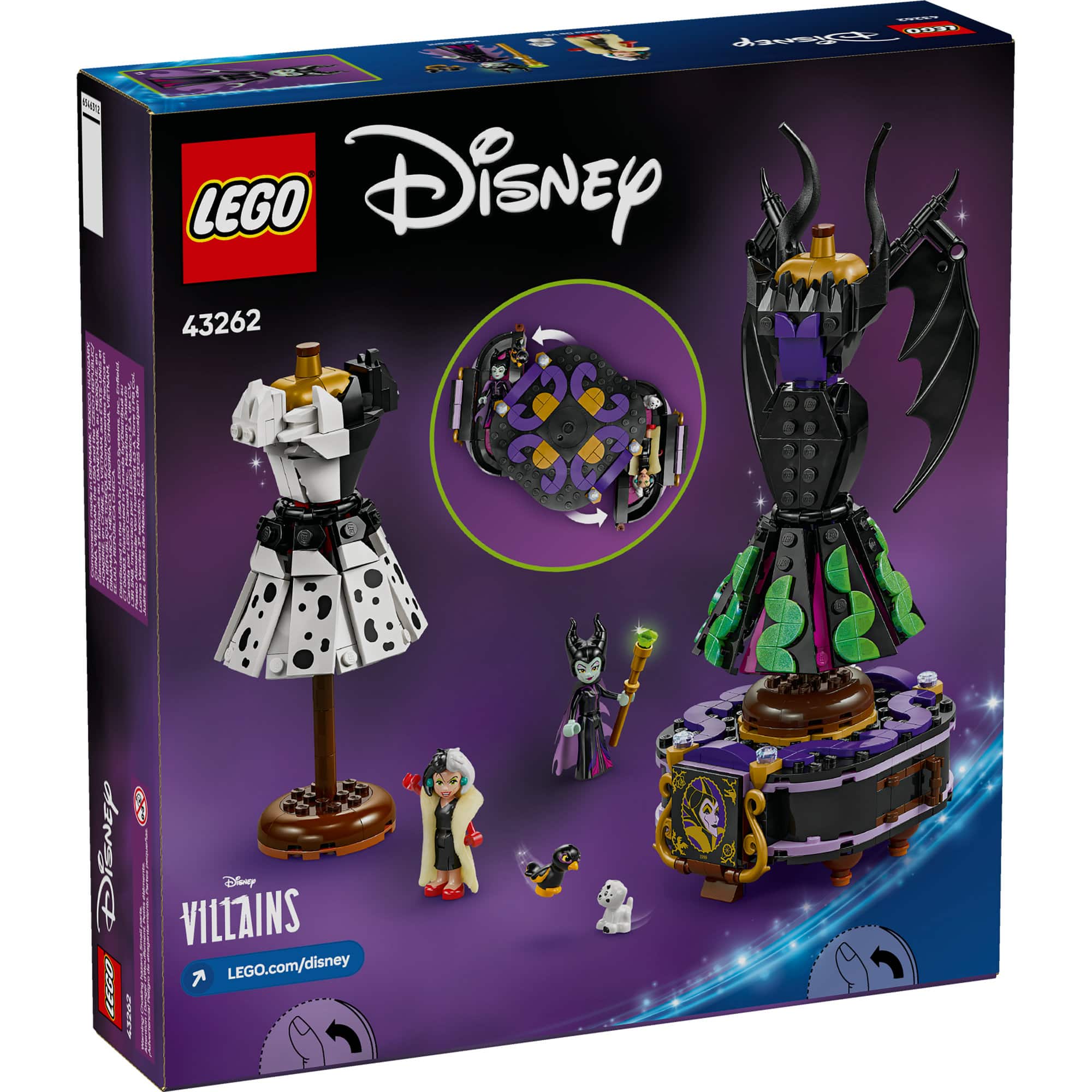 LEGO® Disney Villains Maleficent’s and Cruella De Vil’s Dresses 43262