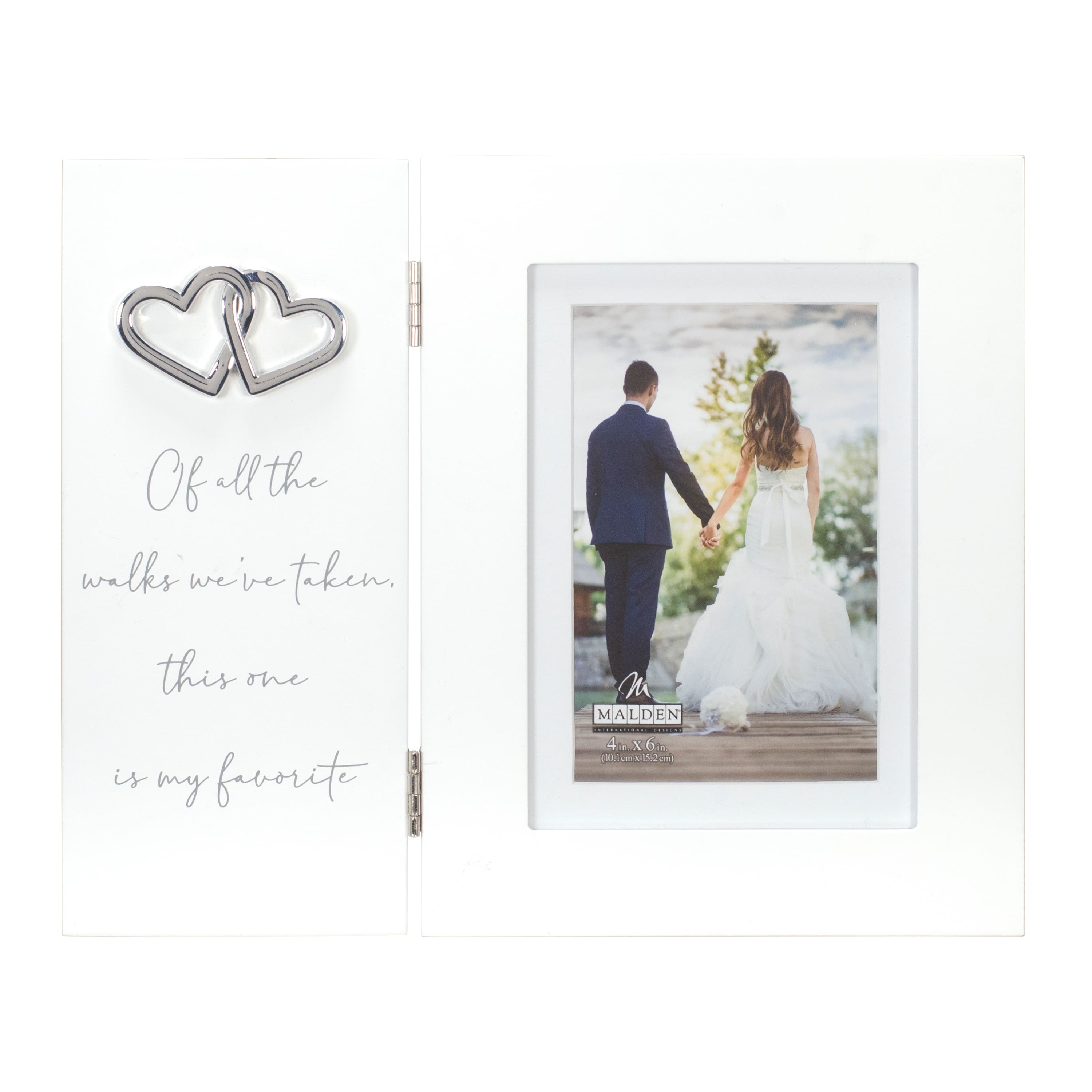 Malden International Of All the Walks We've Taken This is My Favorite Wedding Matted Hinged Keepsake Frame