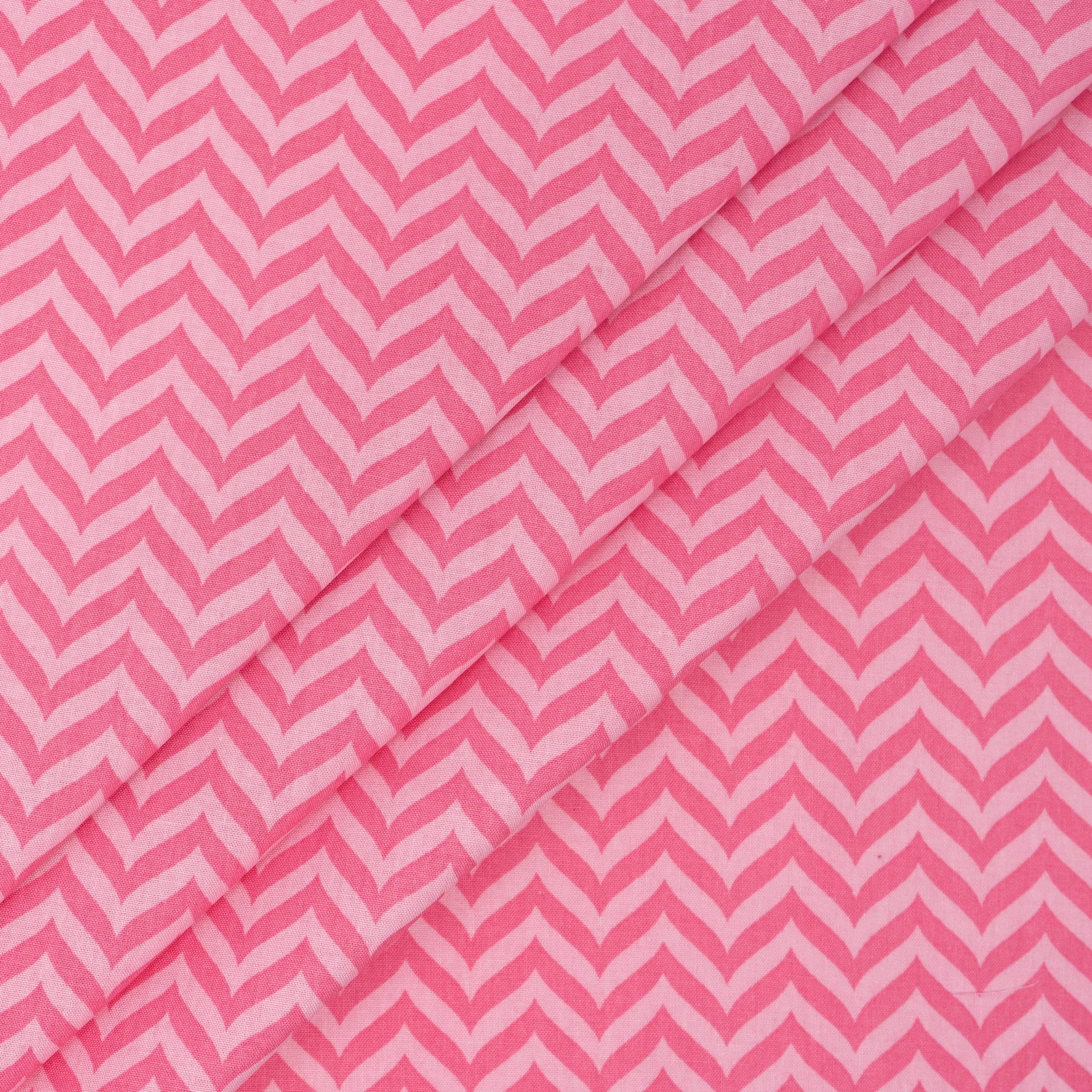 SINGER Pink Green Spring Premium Square Cotton Fabric Bundle 