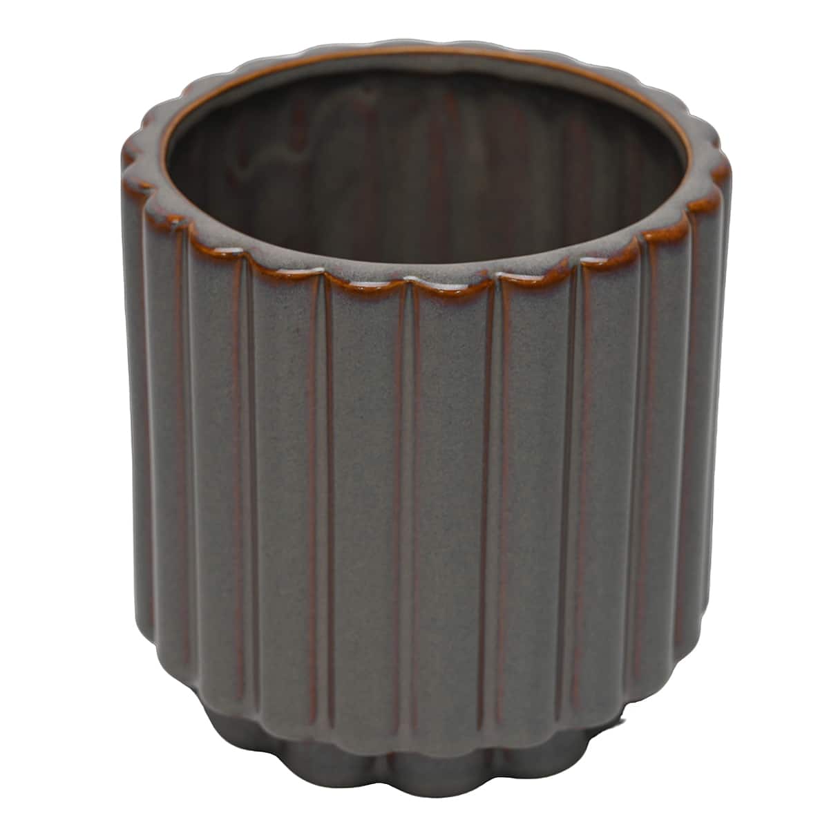 5.75" Brown Ceramic Pot by Ashland®