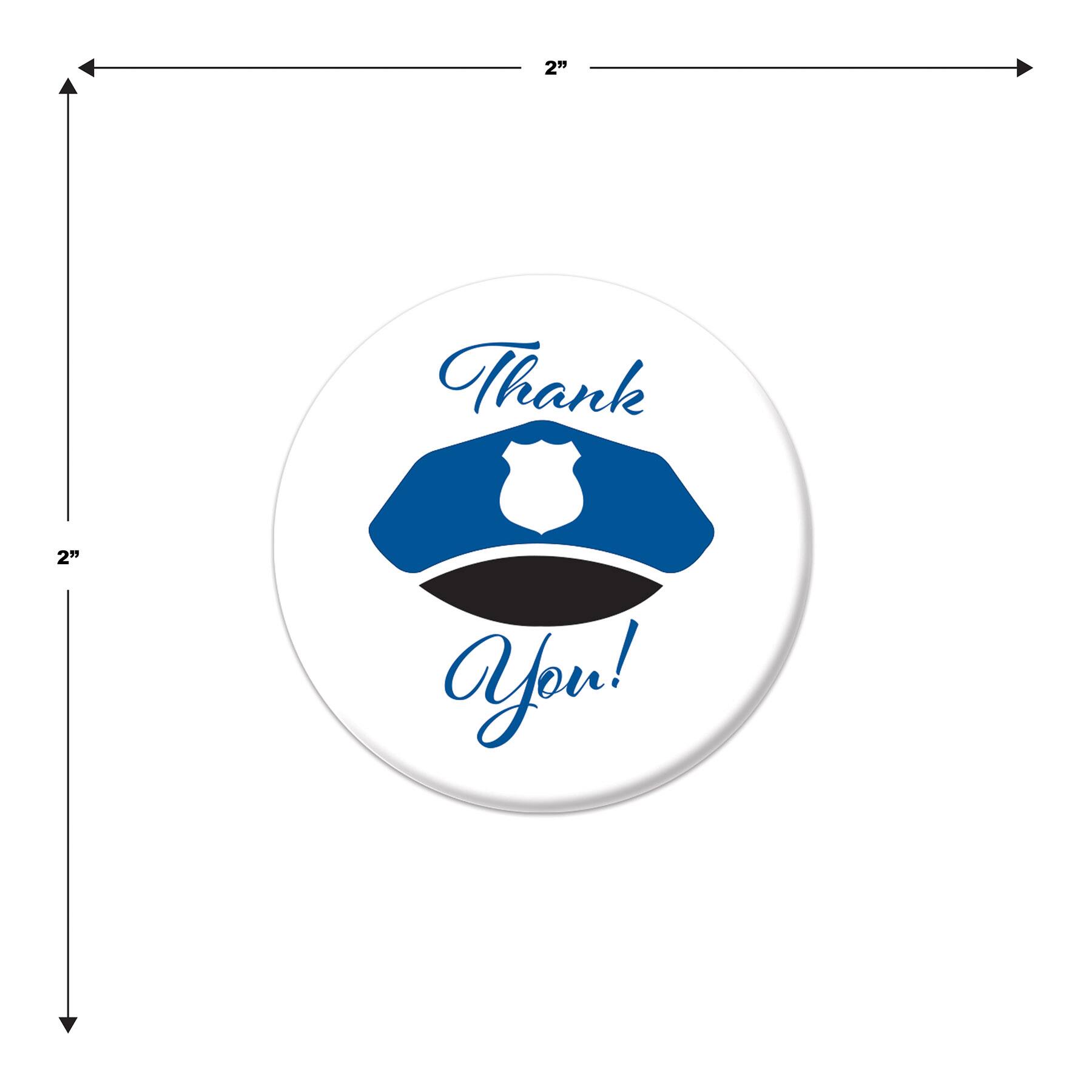 Beistle 2" Thank You Law Enforcement Buttons, 6ct.