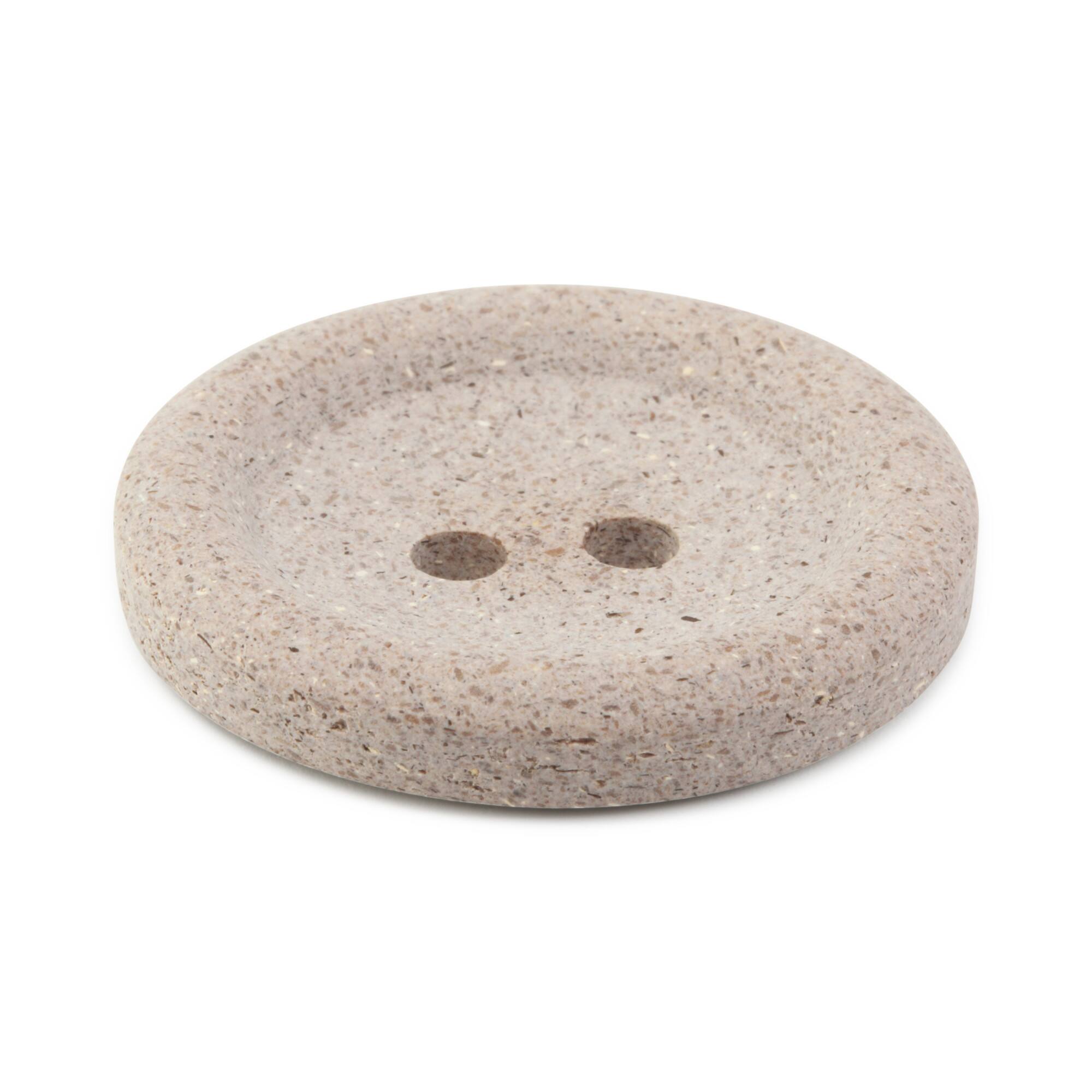 Dritz® 34mm Beige-Camel Recycled Macadamia Round Button, 3 ct.