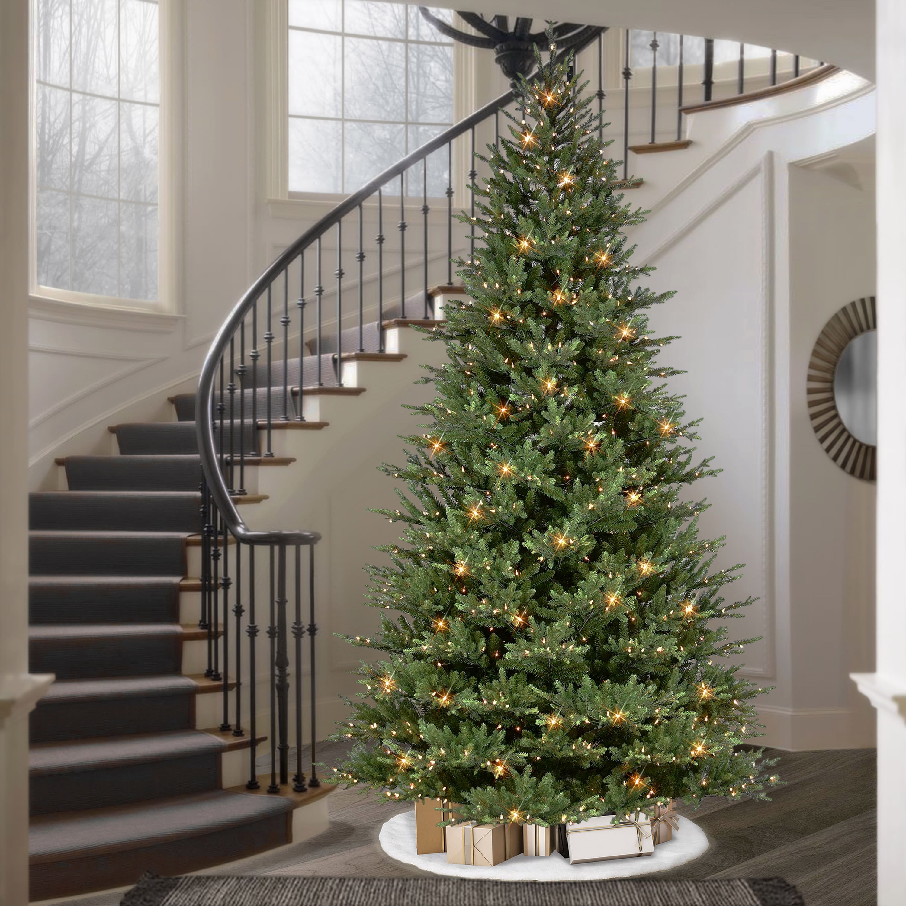 10ft. Pre-Lit Balsam Artificial Fir Tree, Clear LED Lights
