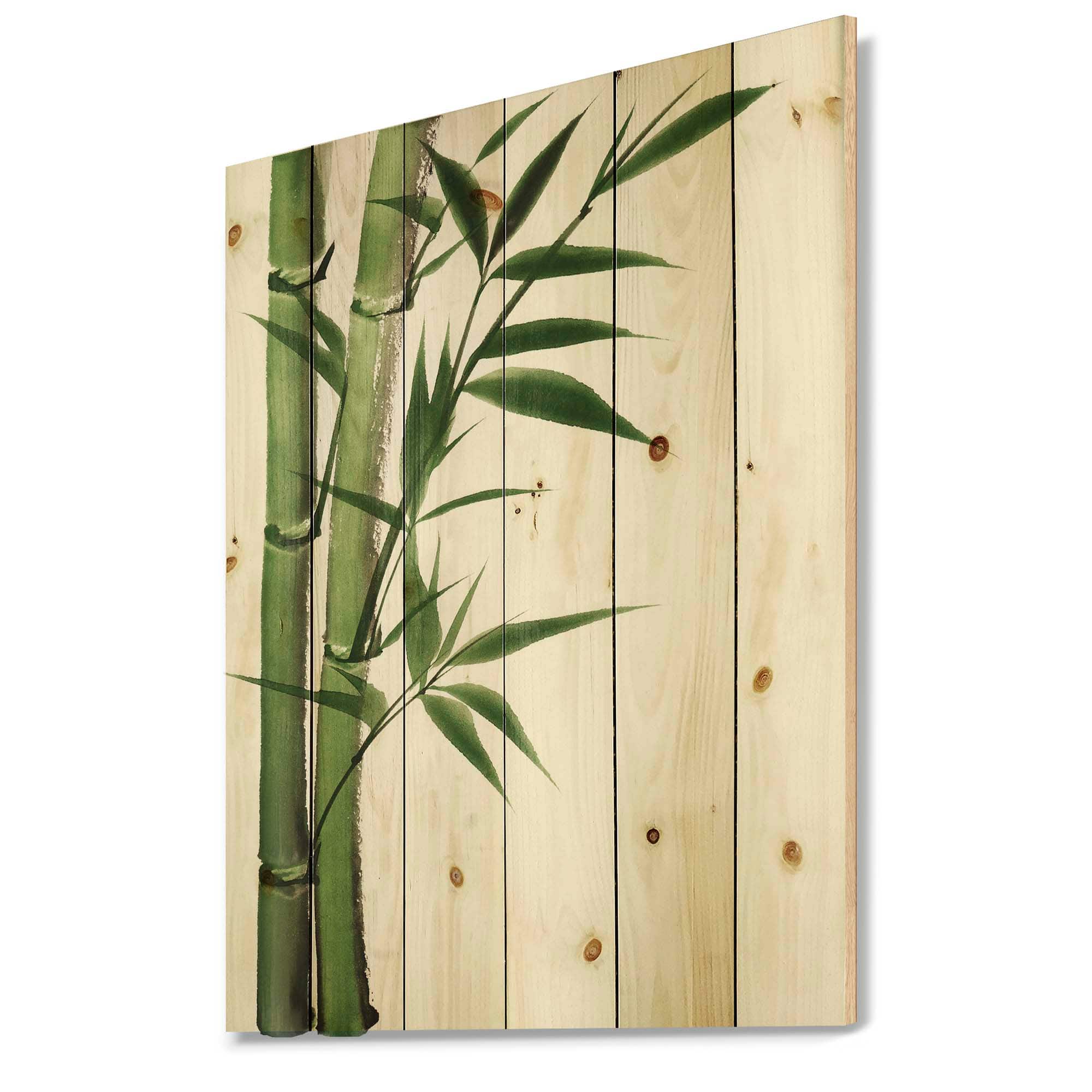 Designart - Detail of Dark Green Bamboo I