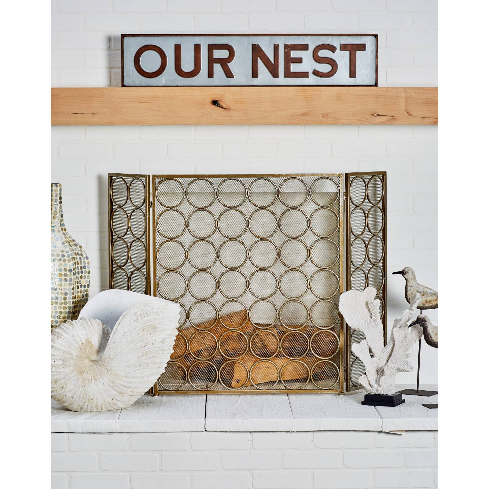 36" Gray Farmhouse Metal Wall Sign