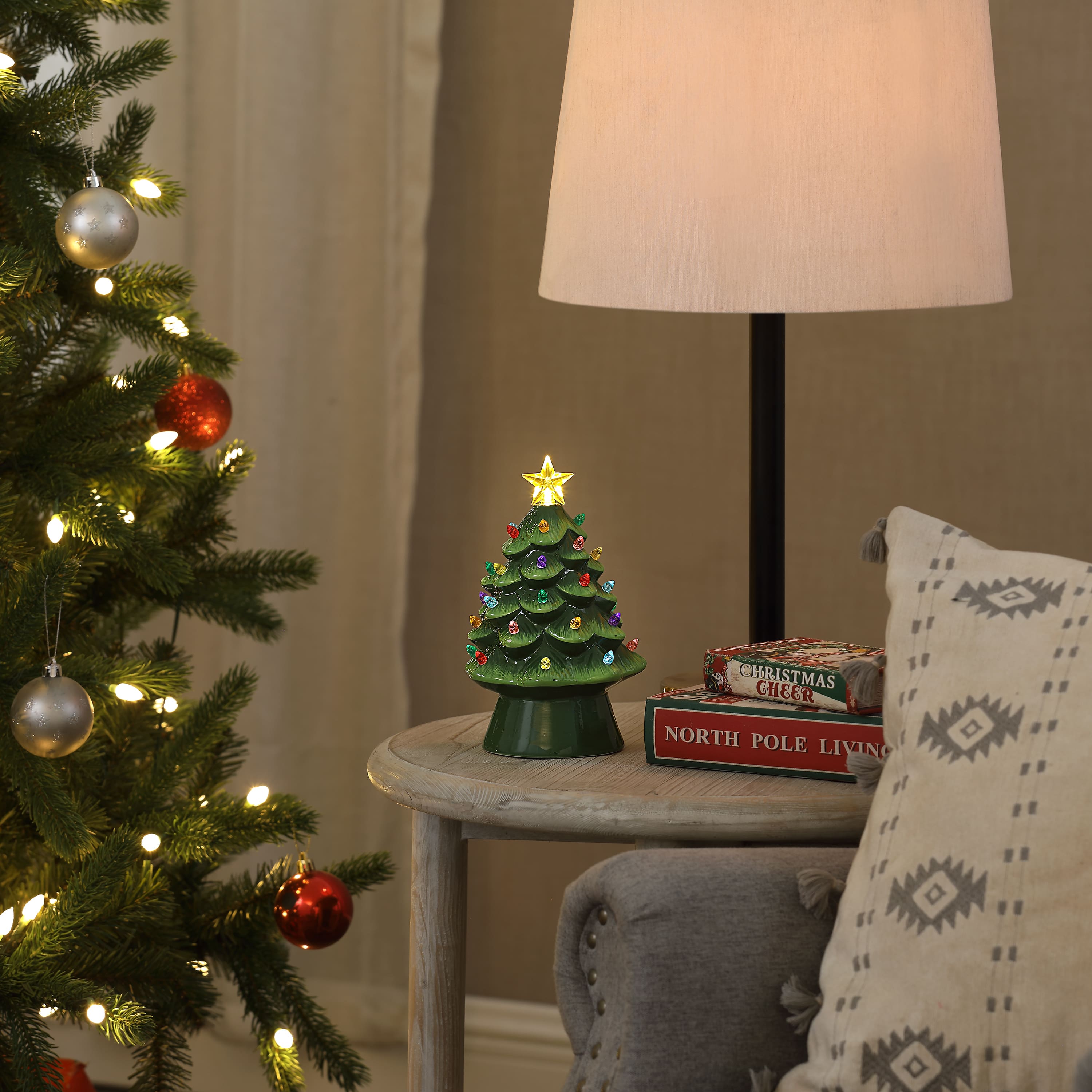 Mr. Christmas 8" Green Nostalgic Ceramic Tree