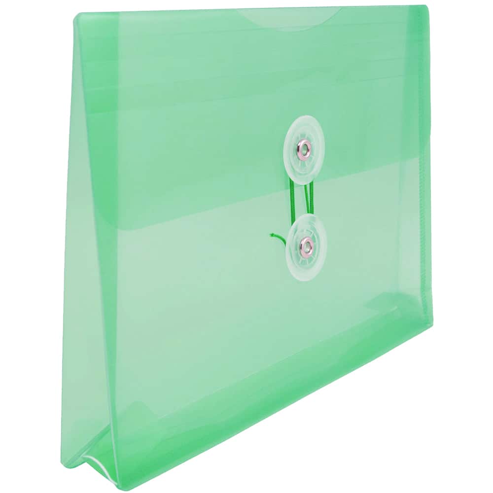 JAM Paper 5.5" x 7.5" Button & String Tie Closure Plastic Envelopes