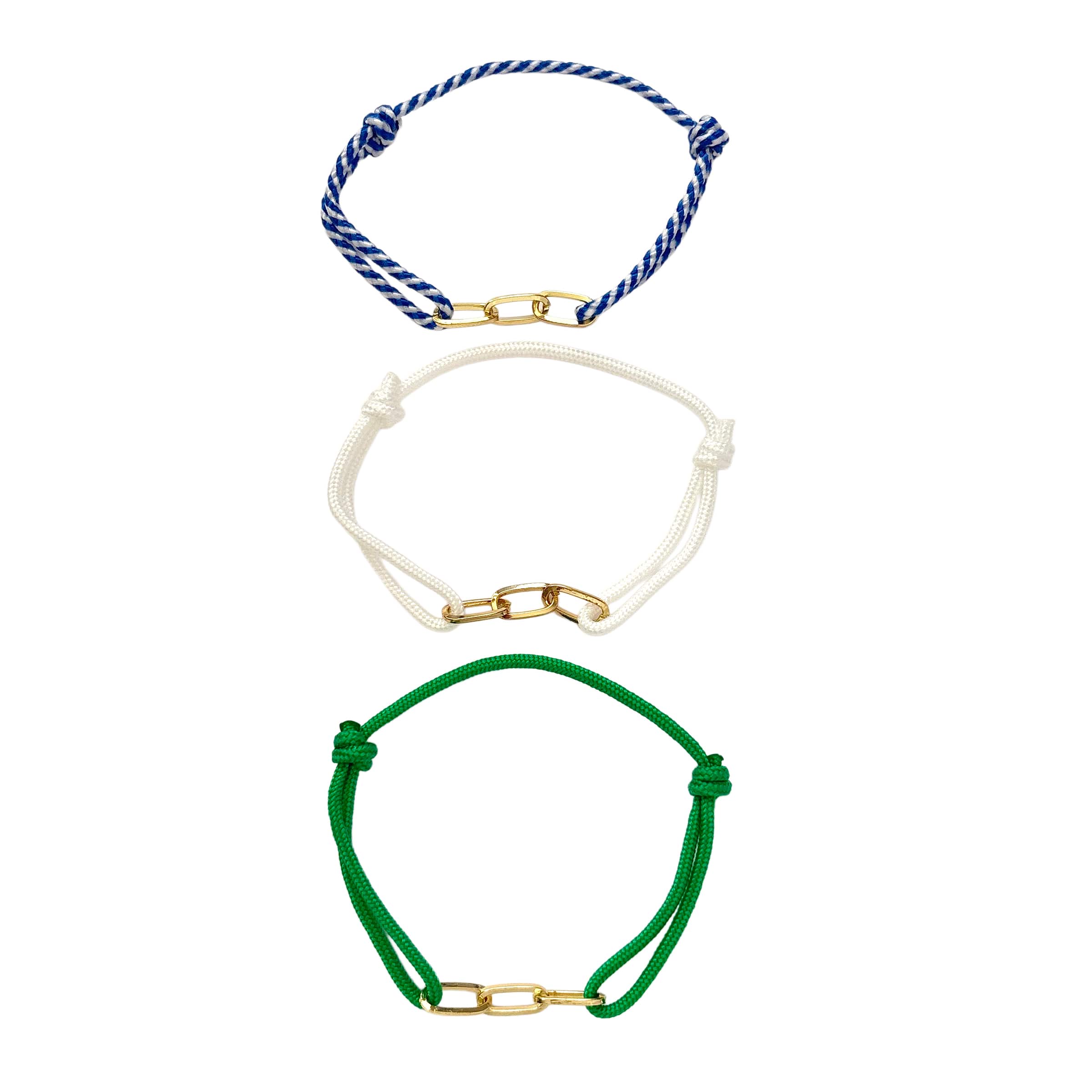 Charmed Bar Adjustable Paracord Bracelets with Metal Link Connectors, 3ct. by Bead Landing™