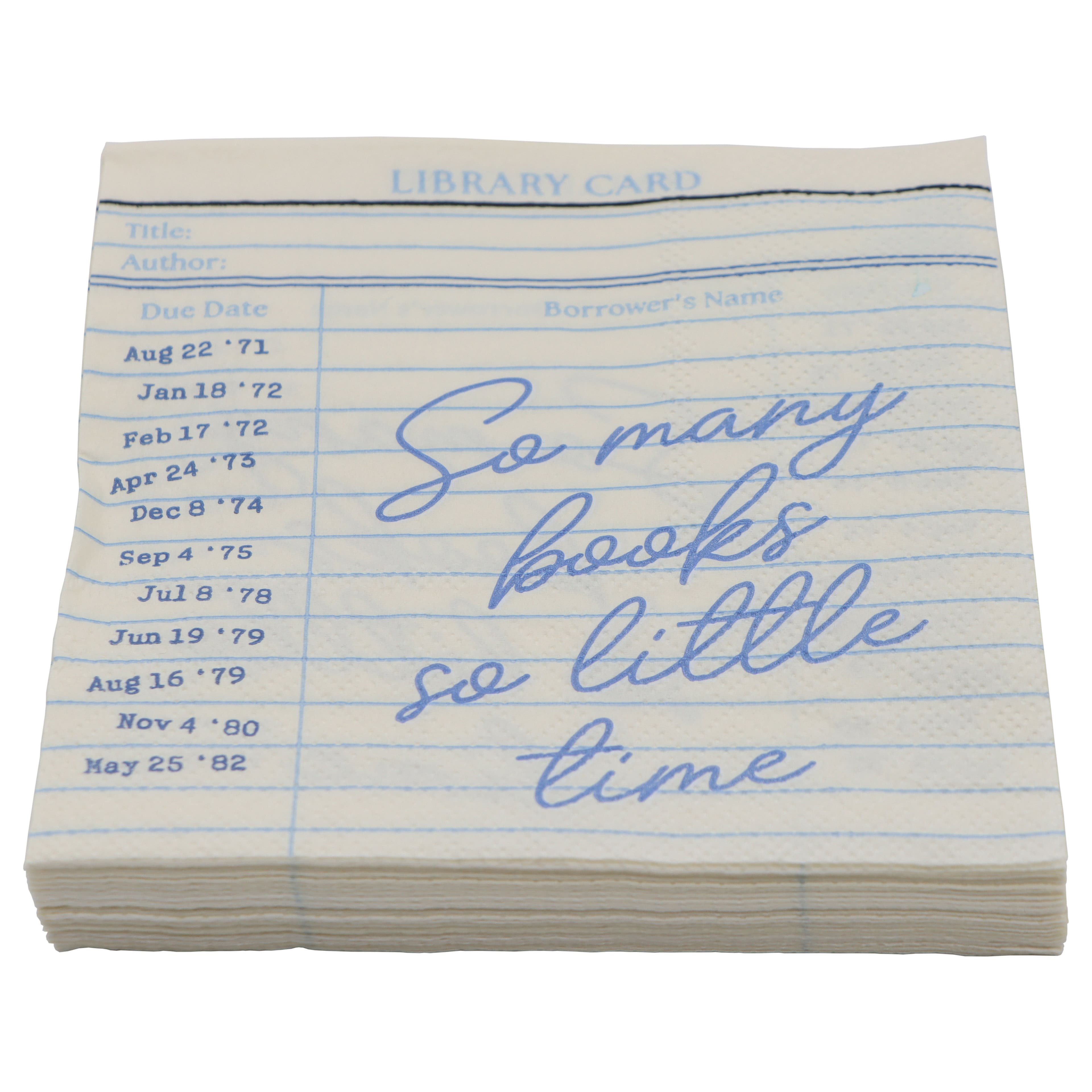 Next Chapter Blue & White So Many Books Paper Beverage Napkins, 20ct. by Celebrate It™