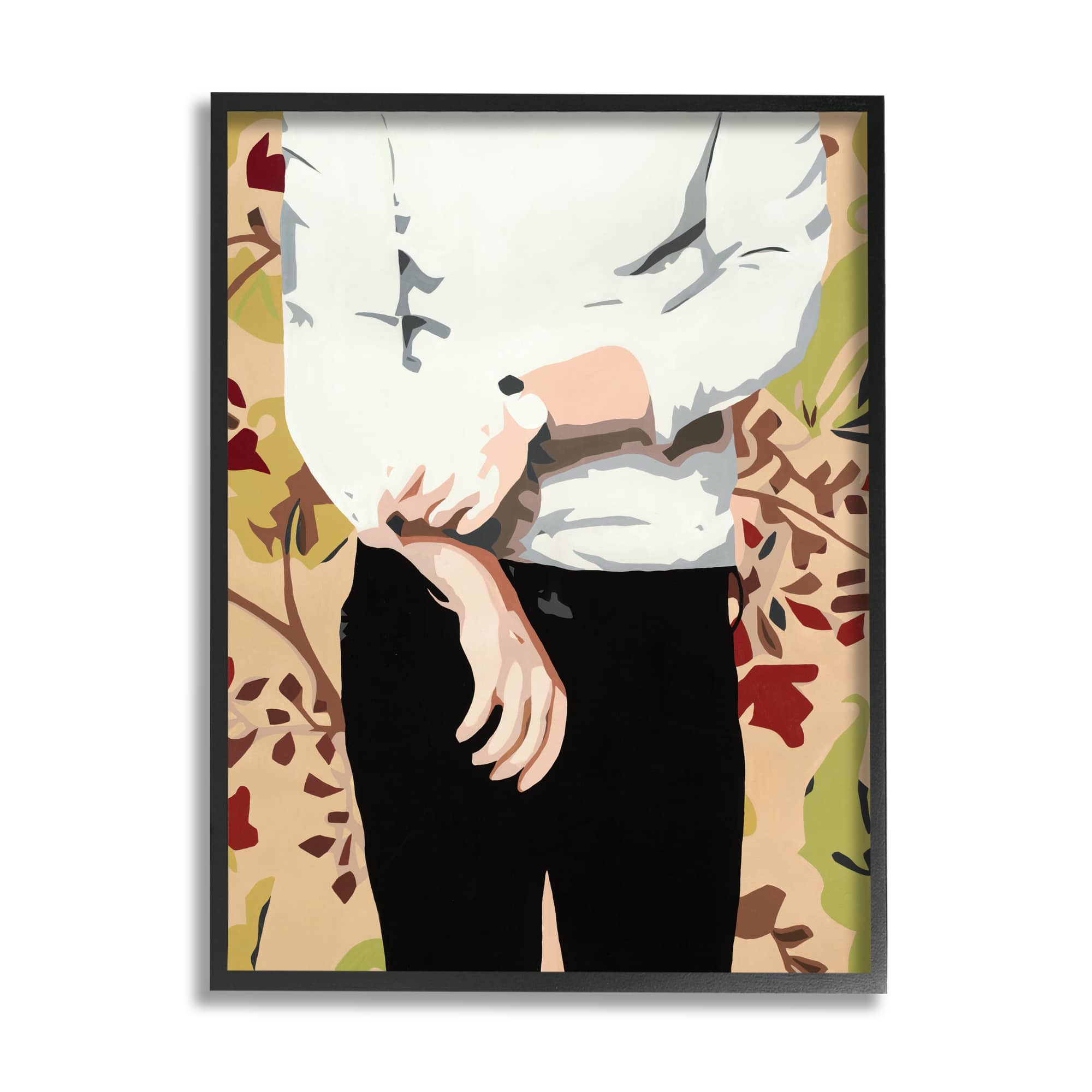 Stupell Industries Glam Man Rolling Up Sleeve Black Framed Wall Art