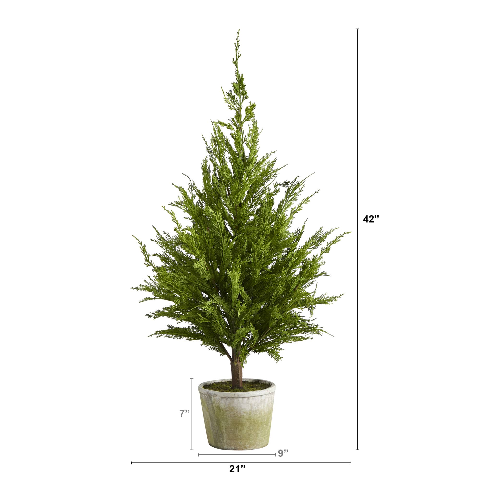 3.5ft. Unlit Cedar Pine Natural Look Artificial Christmas Tree