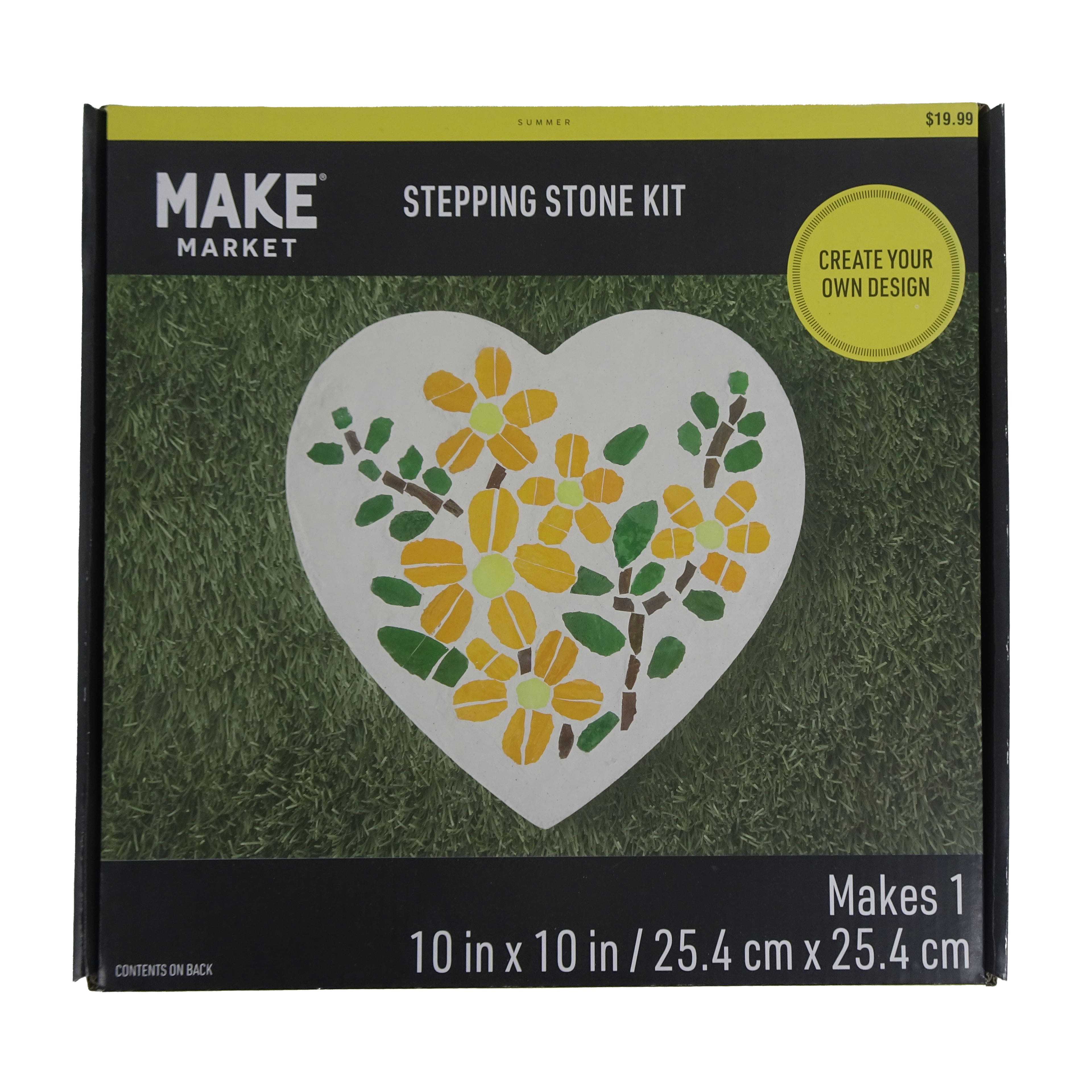 10" Floral Heart Stepping Stone Kit by Make Market®