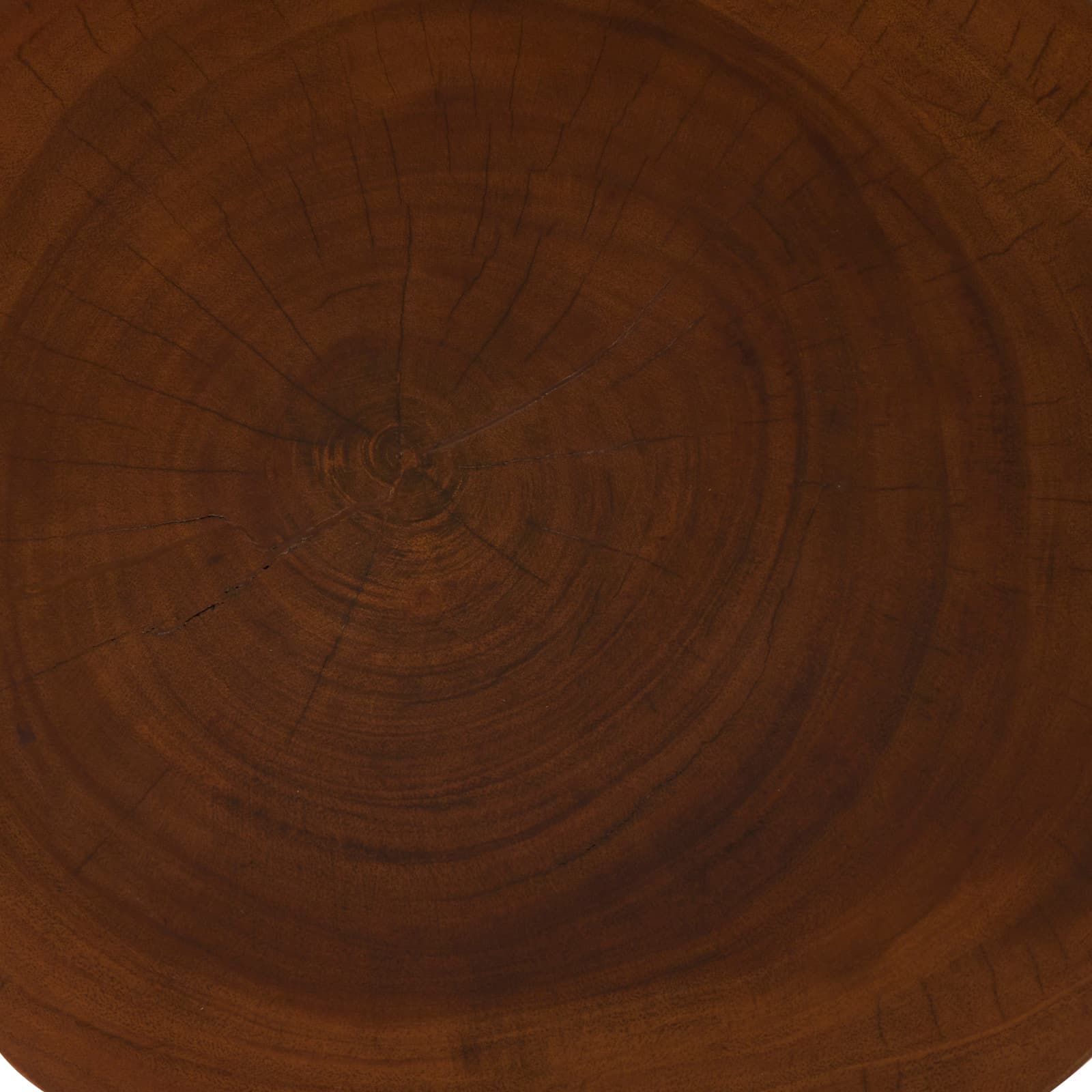 22" Brown Wood Geometric Accent Table