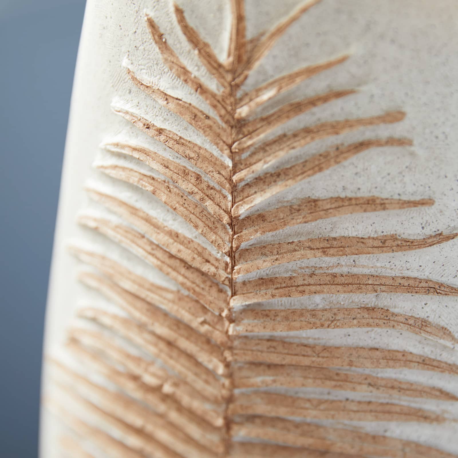 White Polystone Boho Style Vase, 25" x 9" x 8"