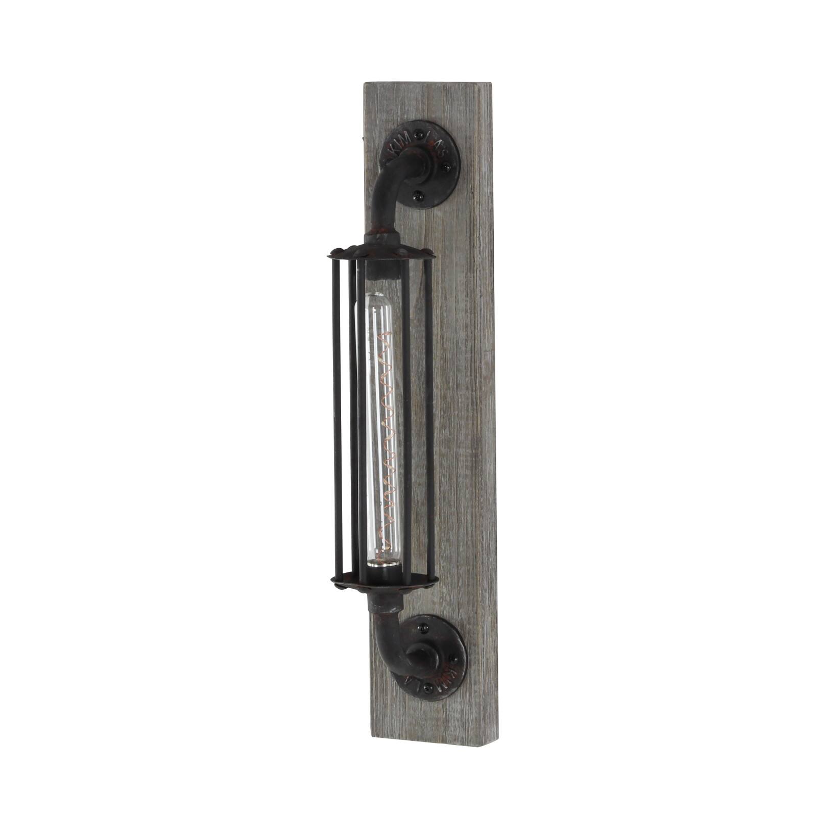 20" Black Iron Industrial LED Wall Sconce