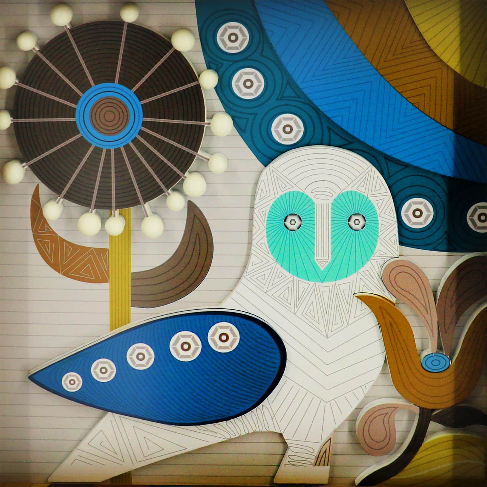 Jonathan Adler x Michaels 12" Blue & White Owl Wall Art