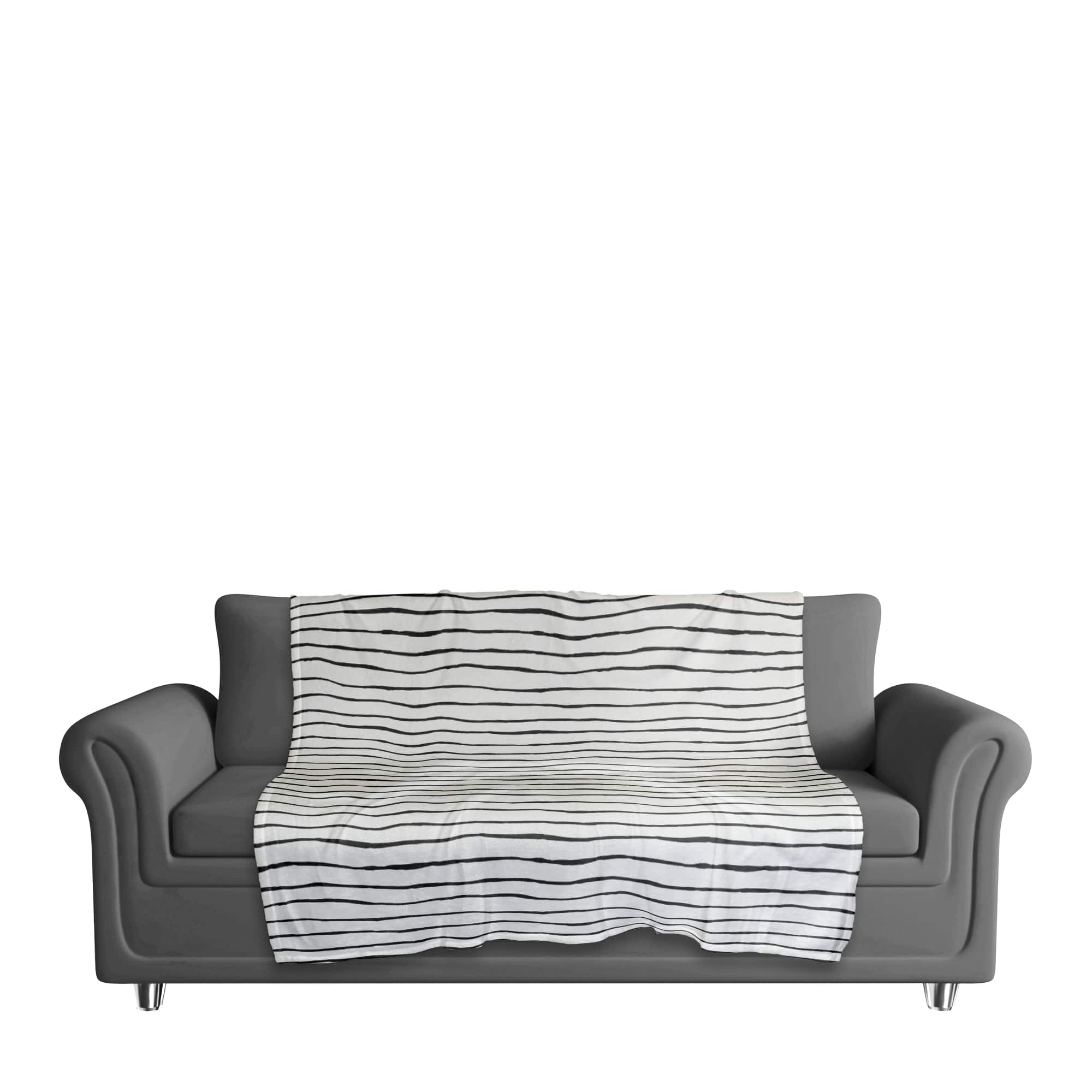 Painted Stripes 50" x 60" Coral Fleece Blanket